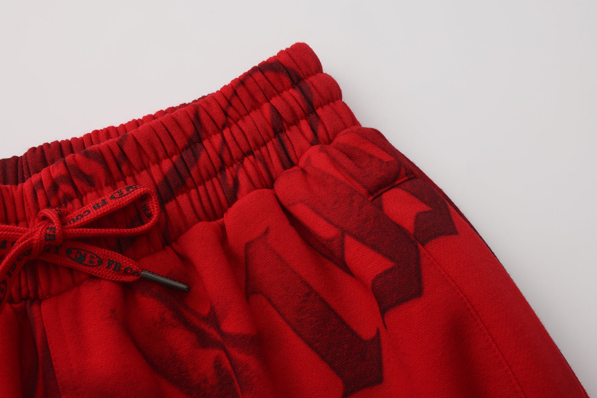 FB County Red Tatted Up Sweatpants