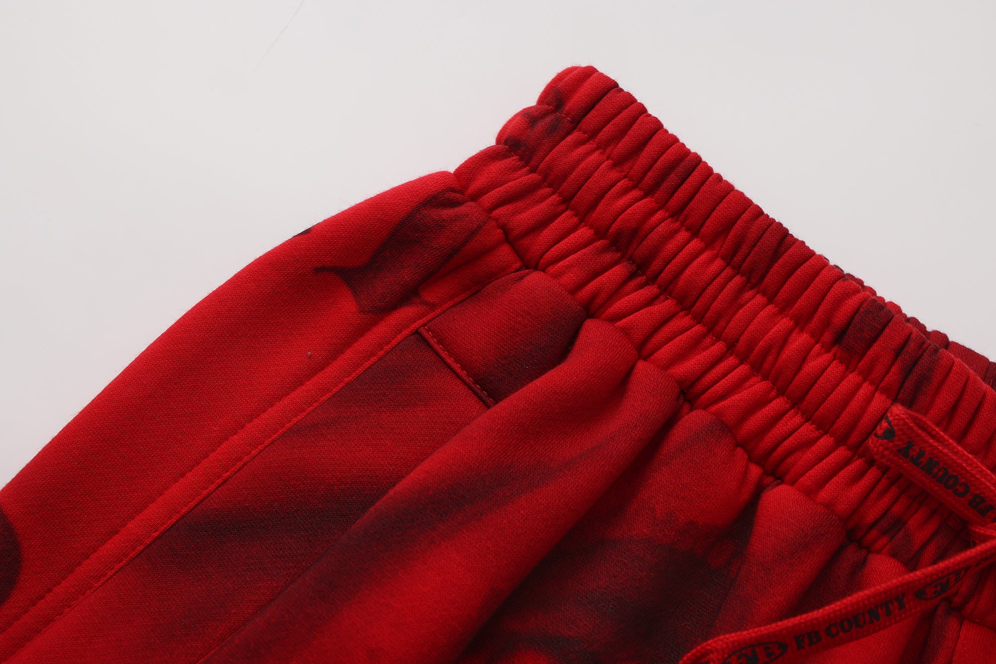 FB County Red Tatted Up Sweatpants