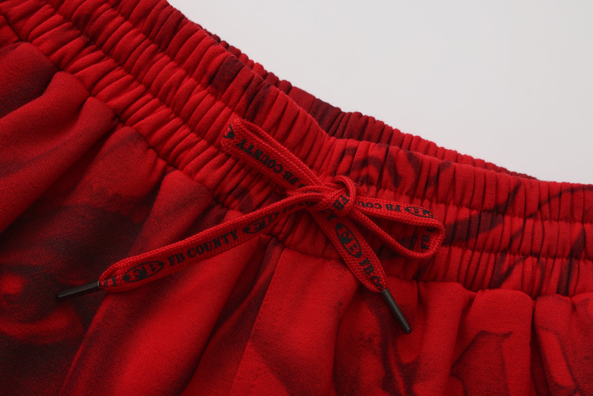 FB County Red Tatted Up Sweatpants