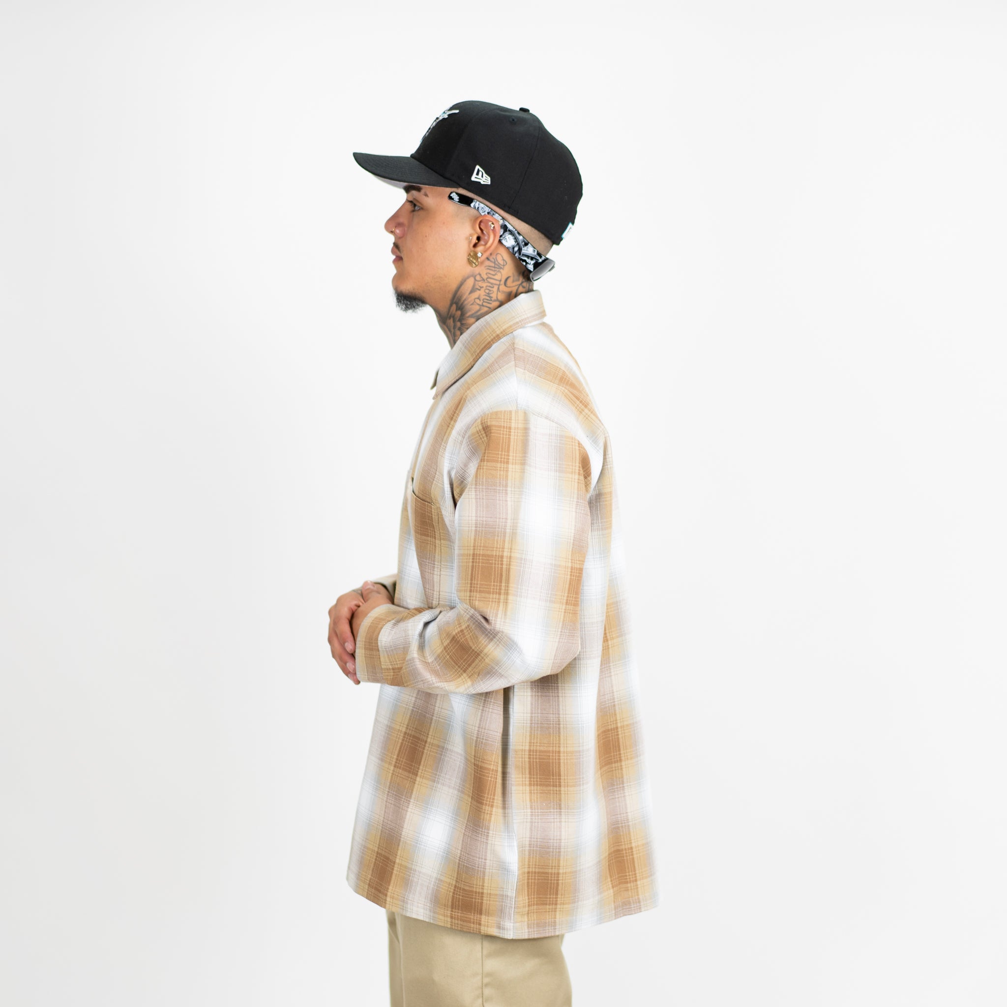 FB County Long Sleeve Checker Zip Shirt
