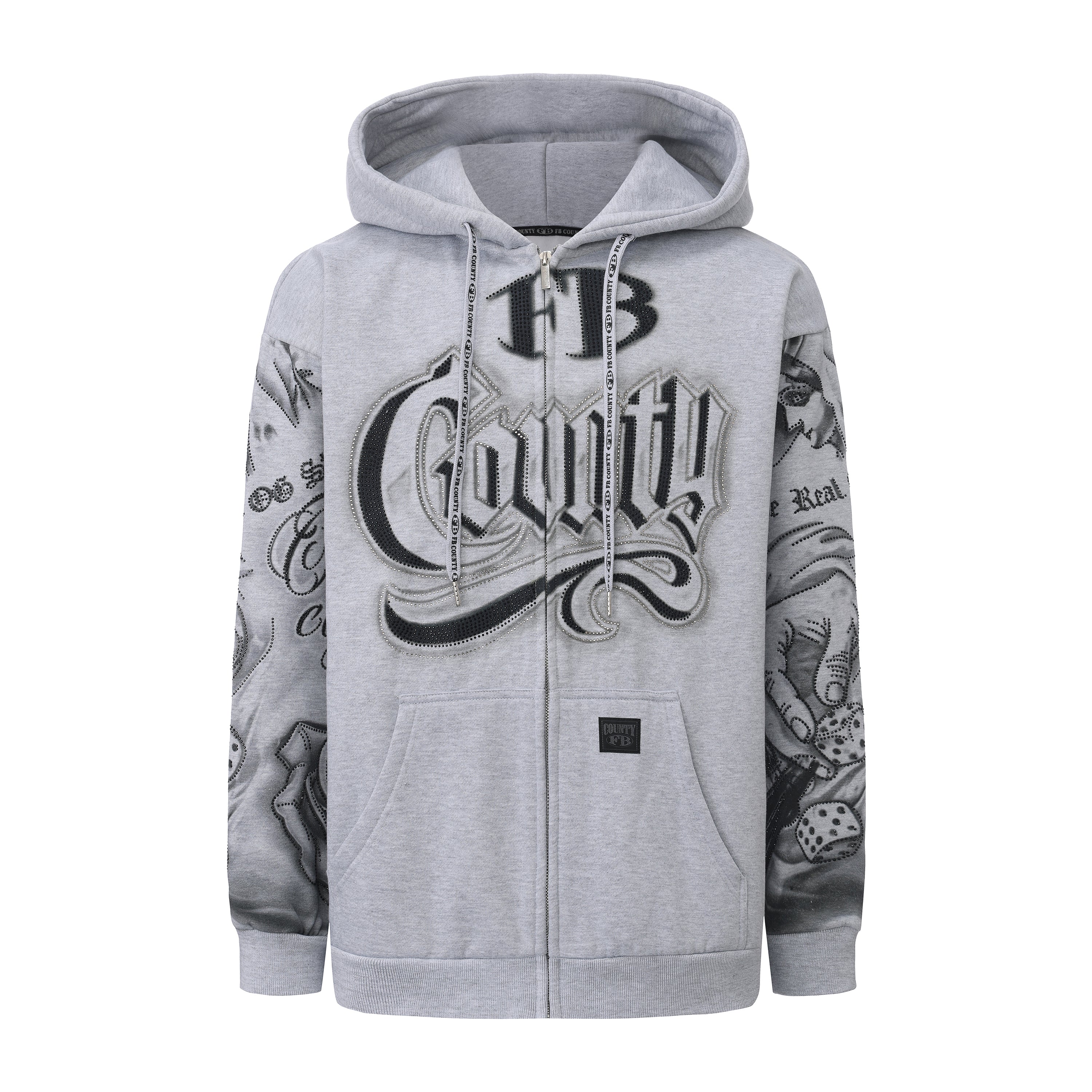 FB County Rhinestone Tatted Up Hoodie