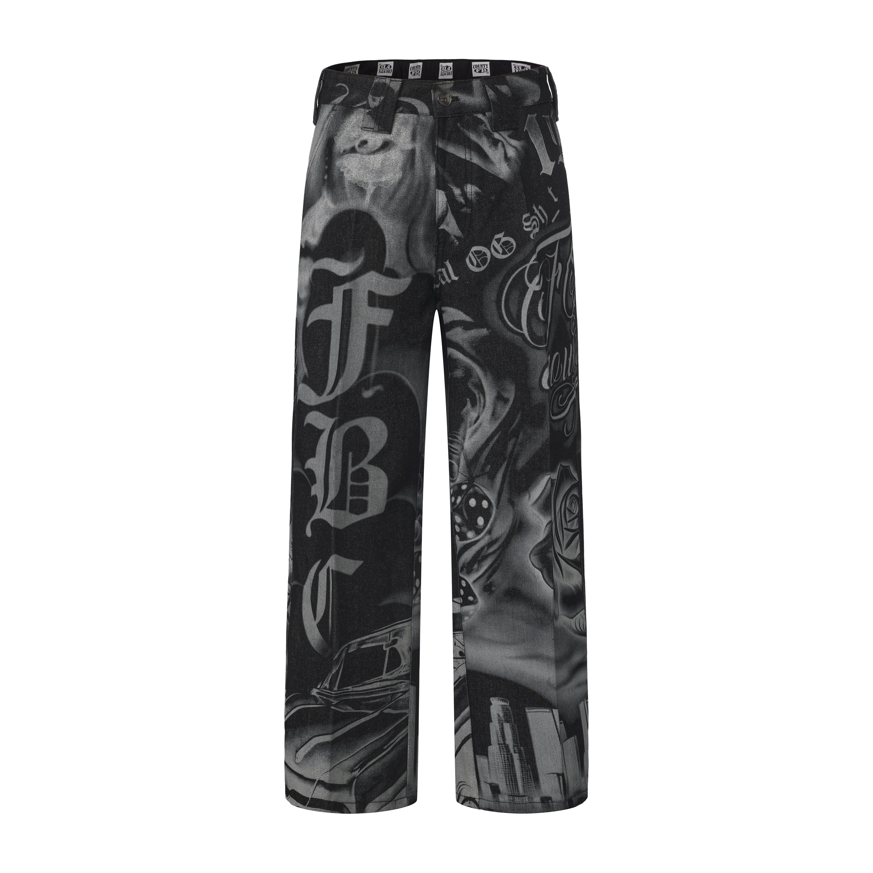 FB County Tatted Up Hard Denim Pants