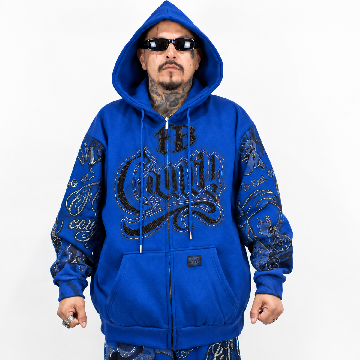 FB County Rhinestone Tatted Up Hoodie