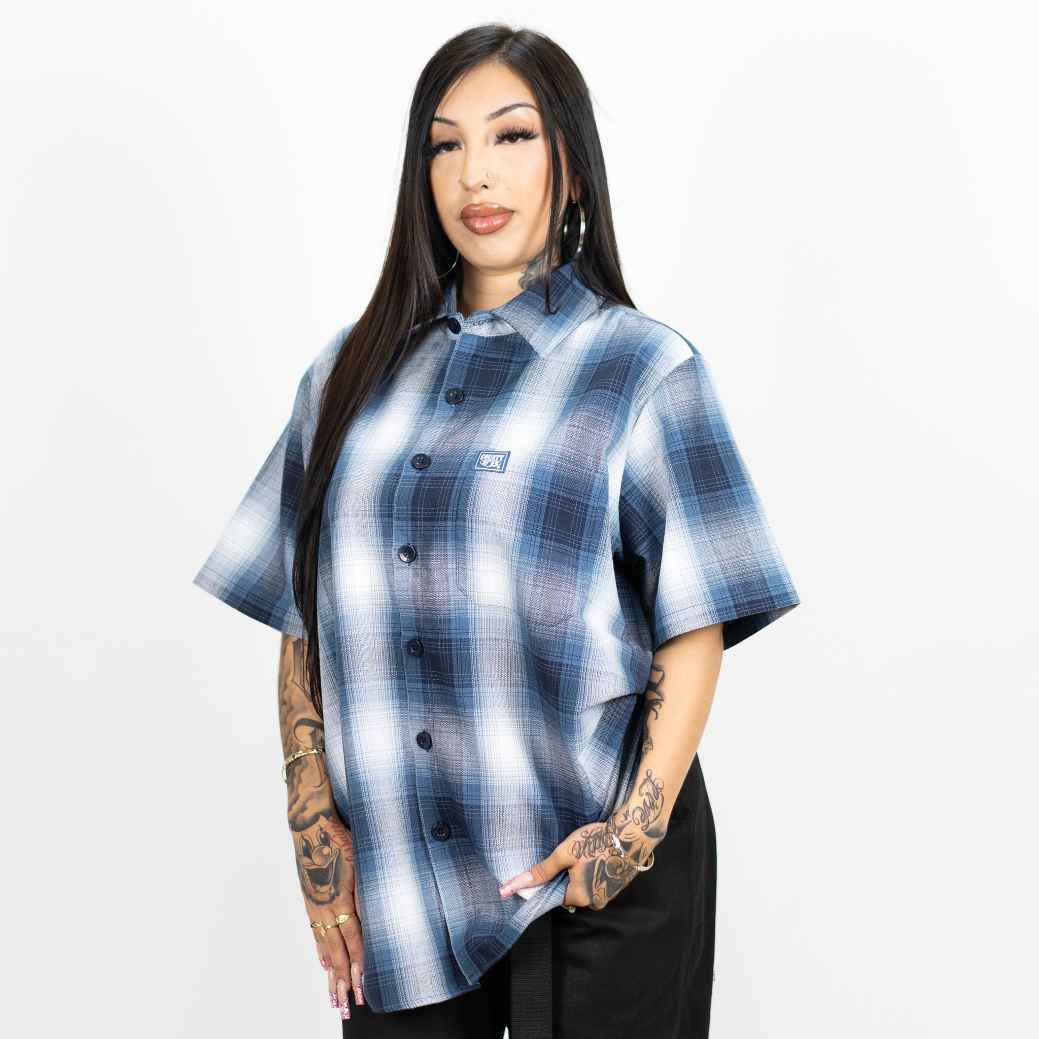 FB County Short Sleeve Checker Flannel Shirt