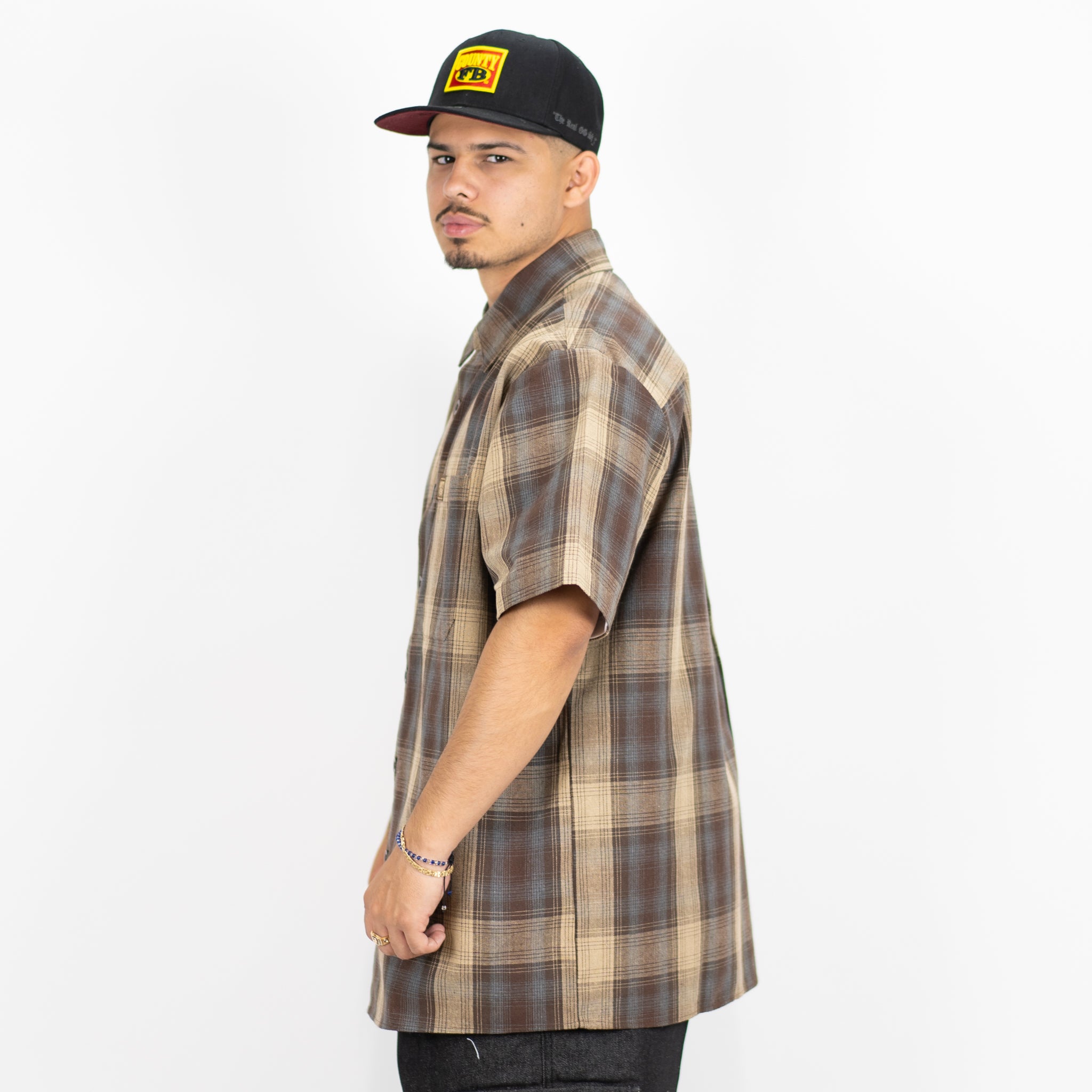 FB County Short Sleeve Checker Flannel Shirt