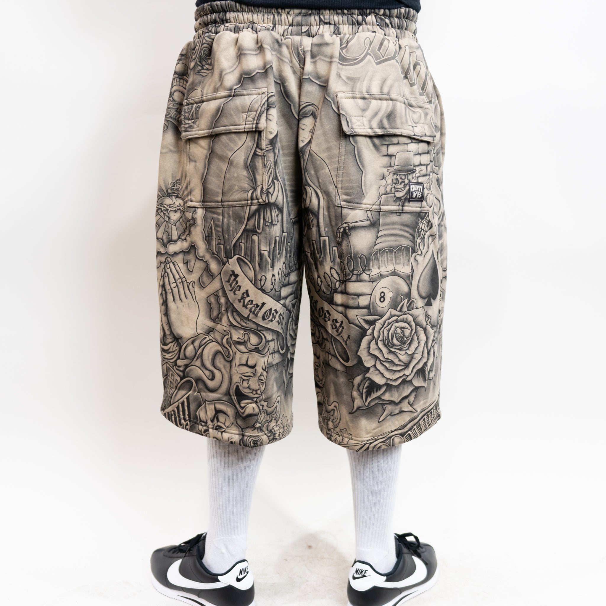 FB County Inked Up Baggy Fleece Shorts