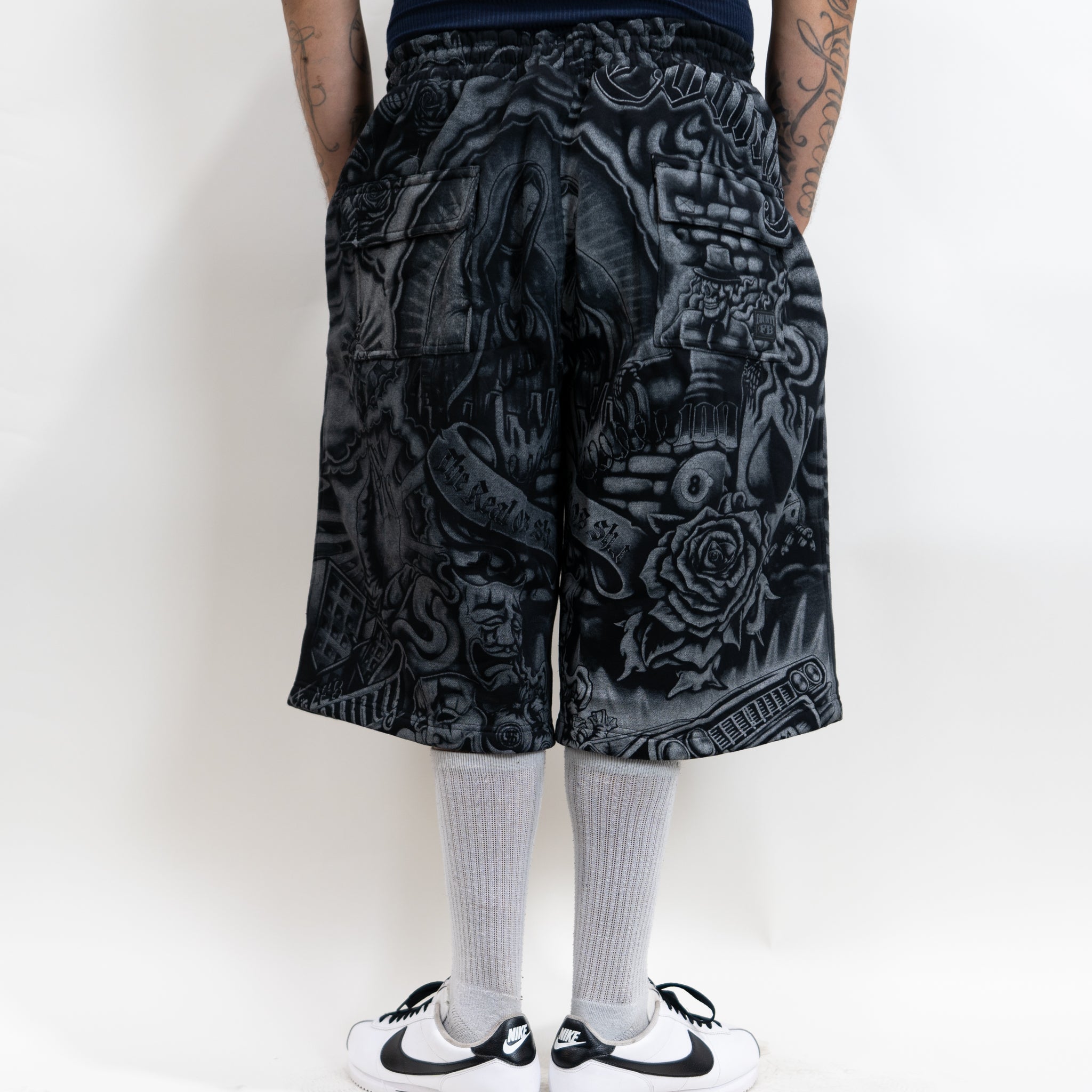 FB County Inked Up Baggy Fleece Shorts