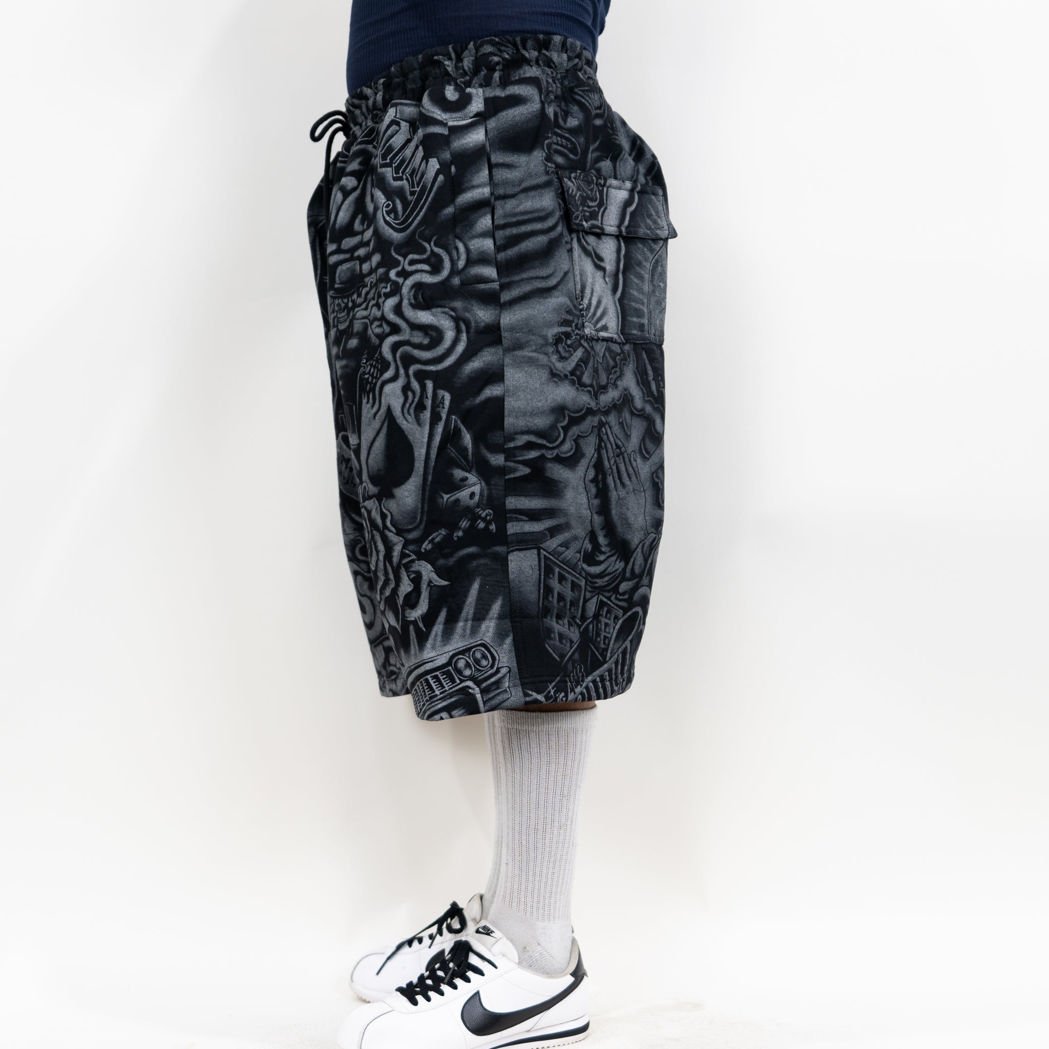 FB County Inked Up Baggy Fleece Shorts