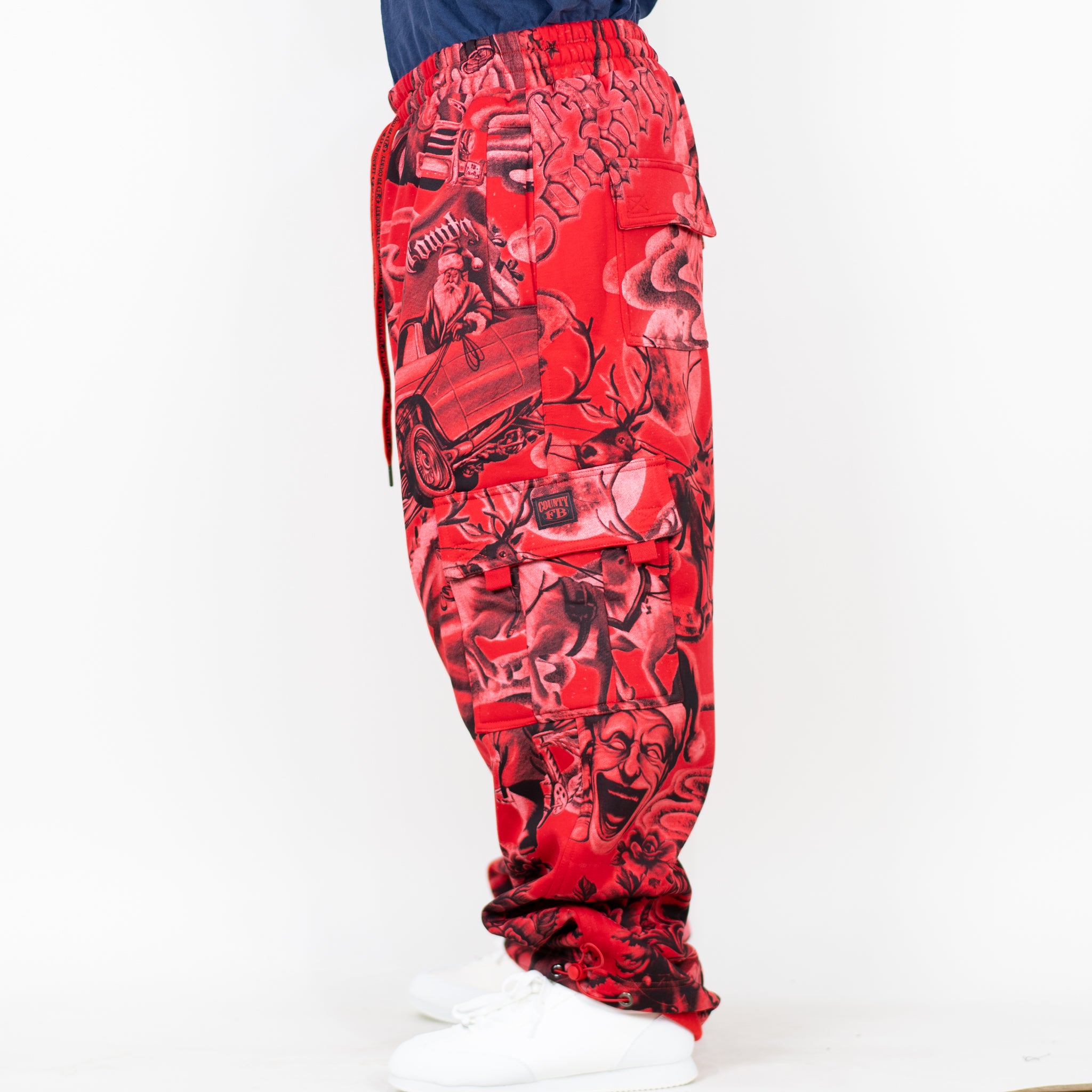 FB County Red Santa'd Up Sweatpants
