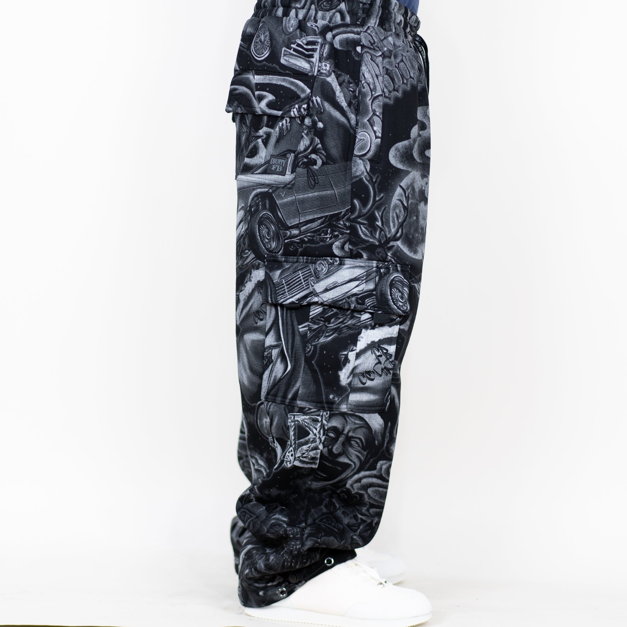 FB County Black Santa'd Up Sweatpants