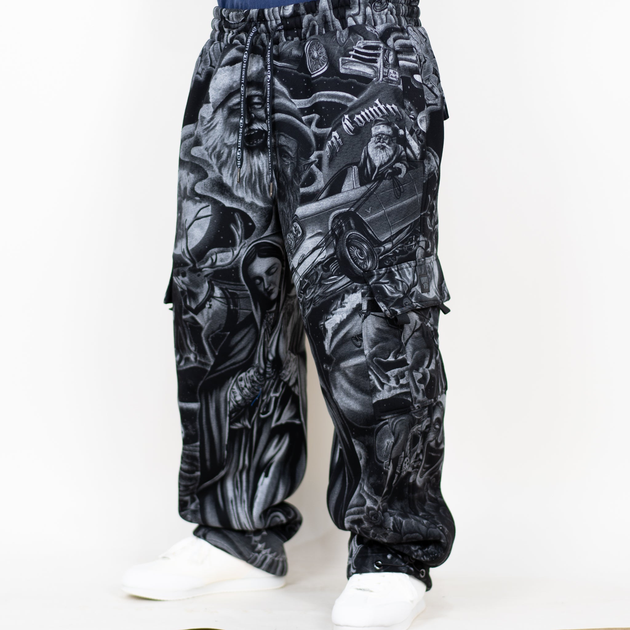 FB County Black Santa'd Up Sweatpants