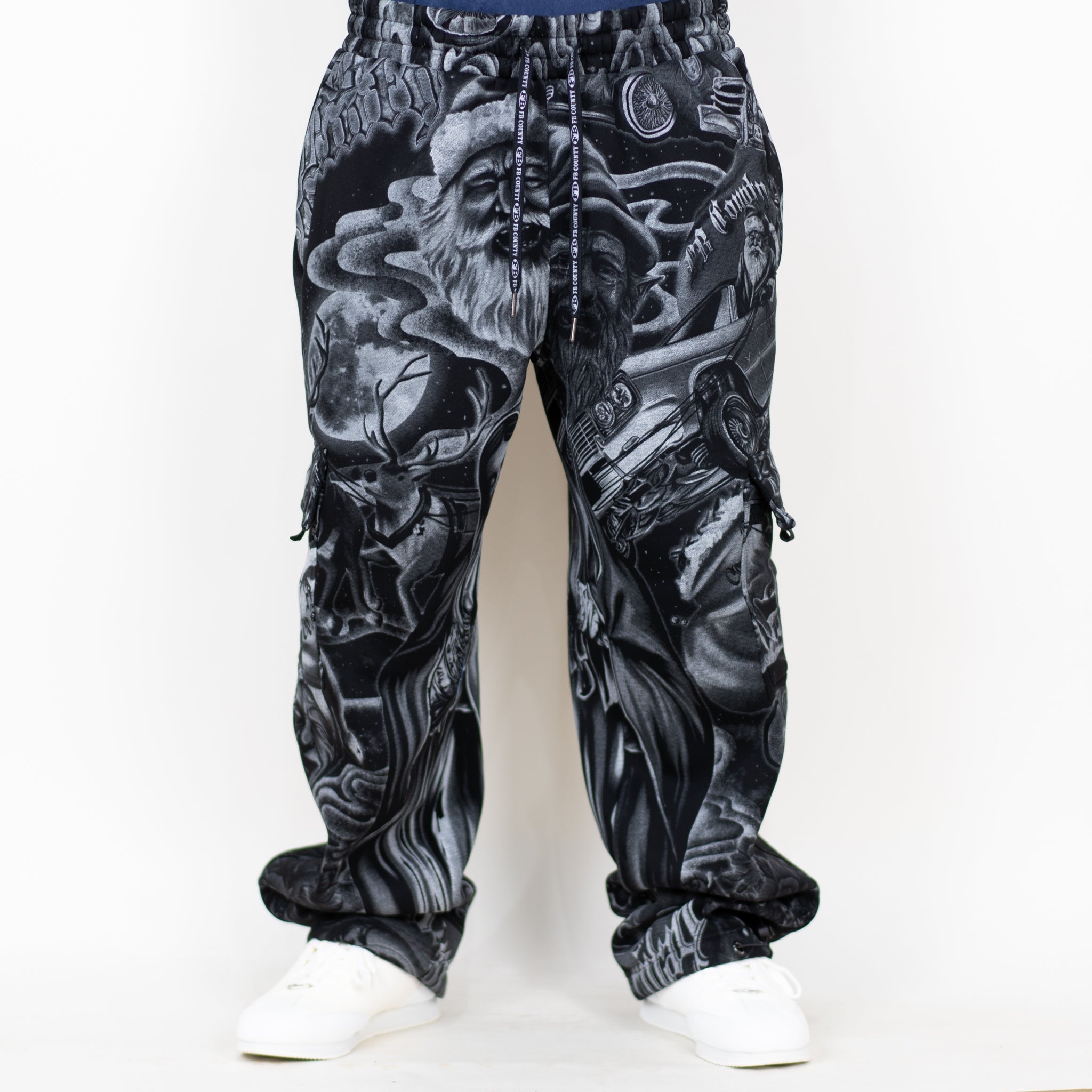 FB County Black Santa'd Up Sweatpants
