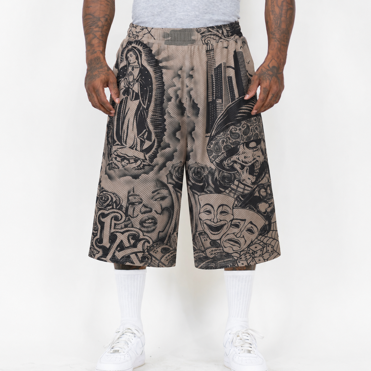 FB County Graffiti Mesh Shorts