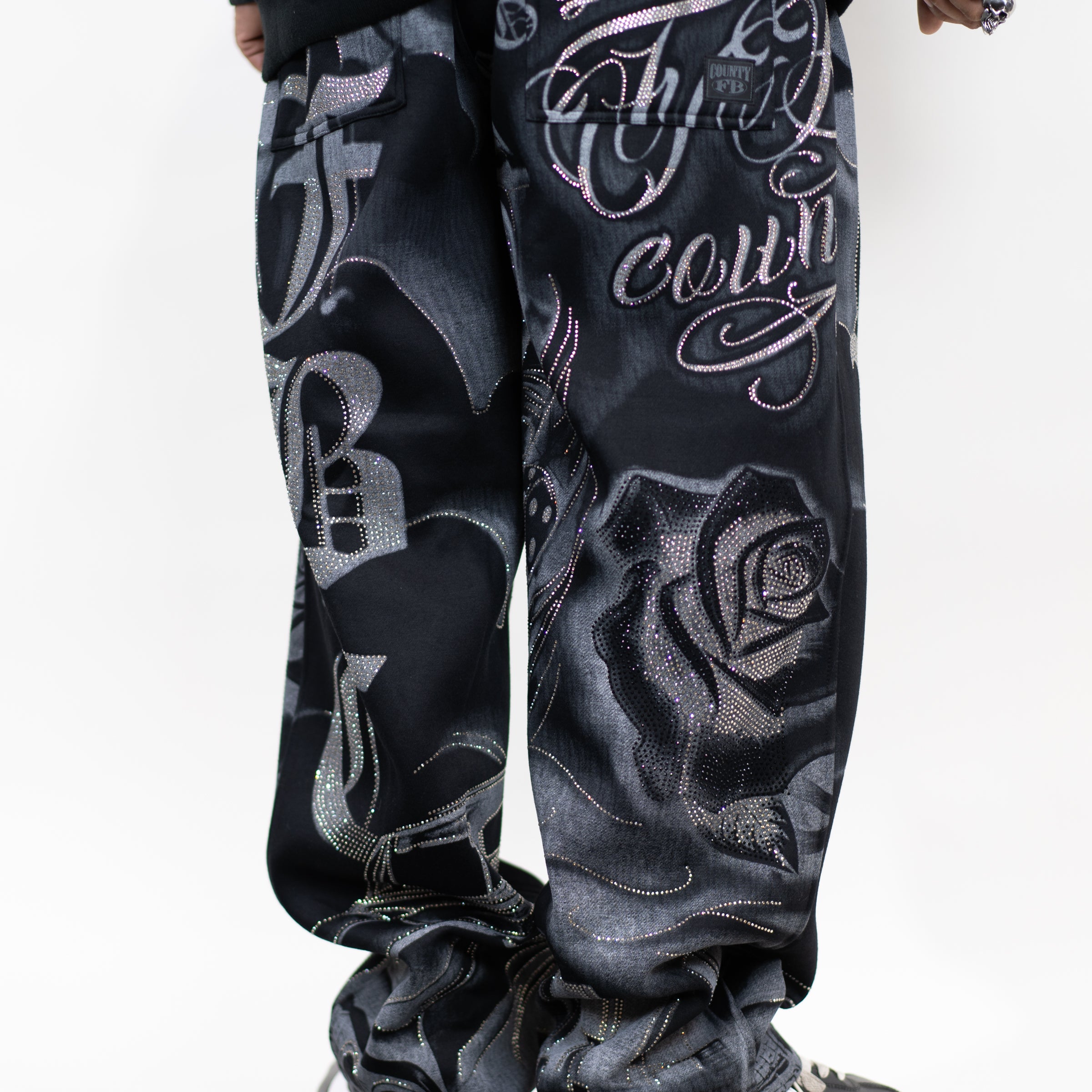 FB County Rhinestone Tatted Up Sweatpant