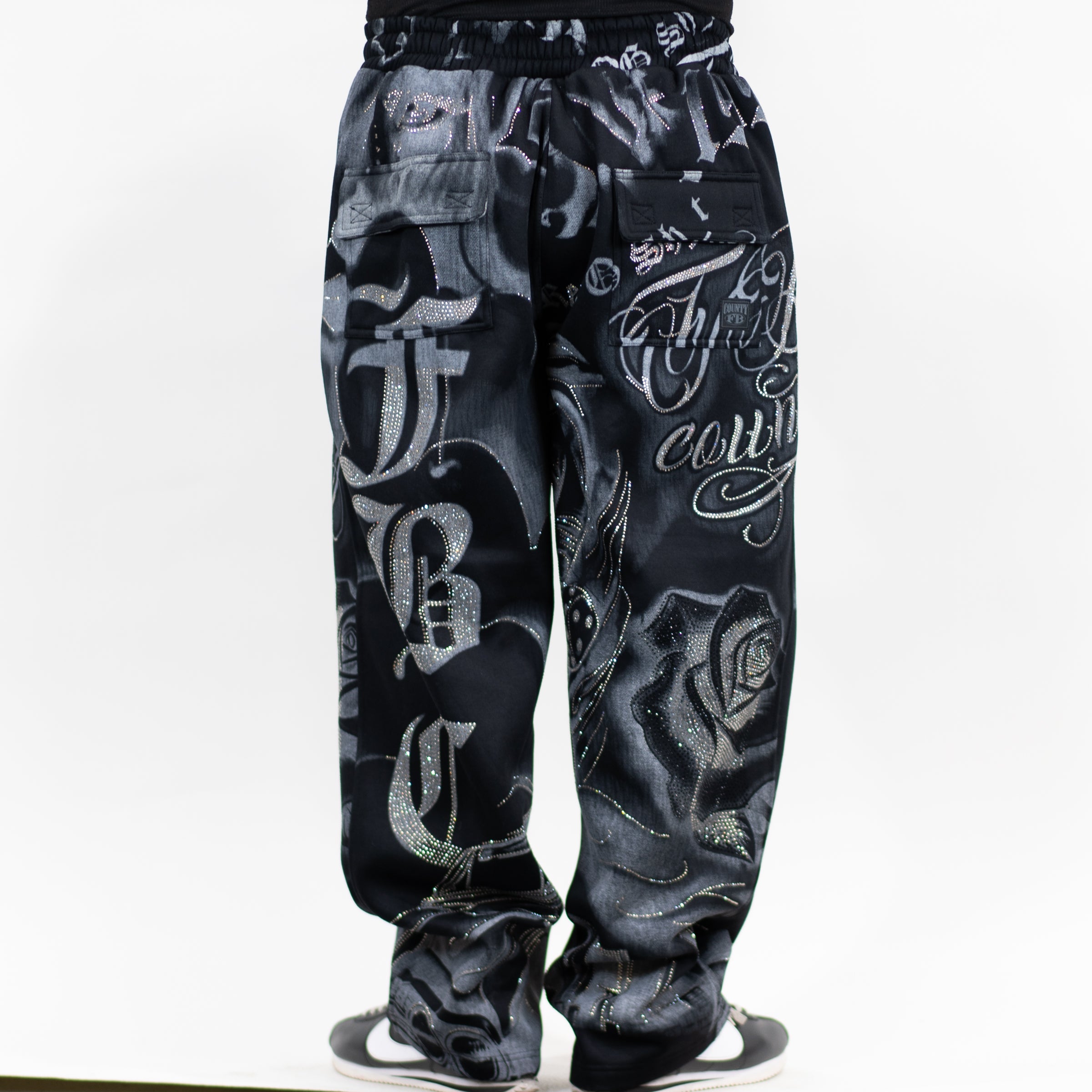 FB County Rhinestone Tatted Up Sweatpant