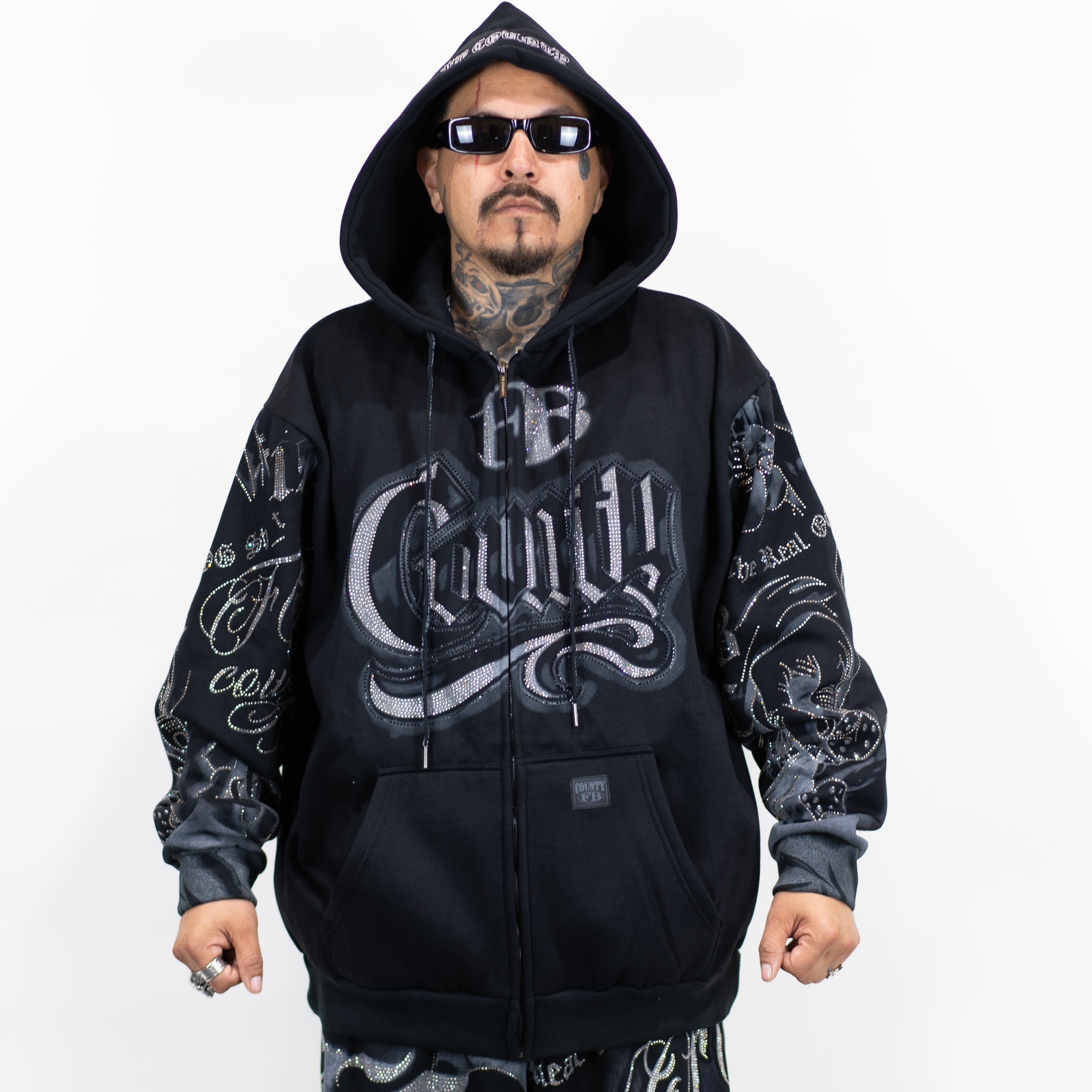 FB County Rhinestone Tatted Up Hoodie
