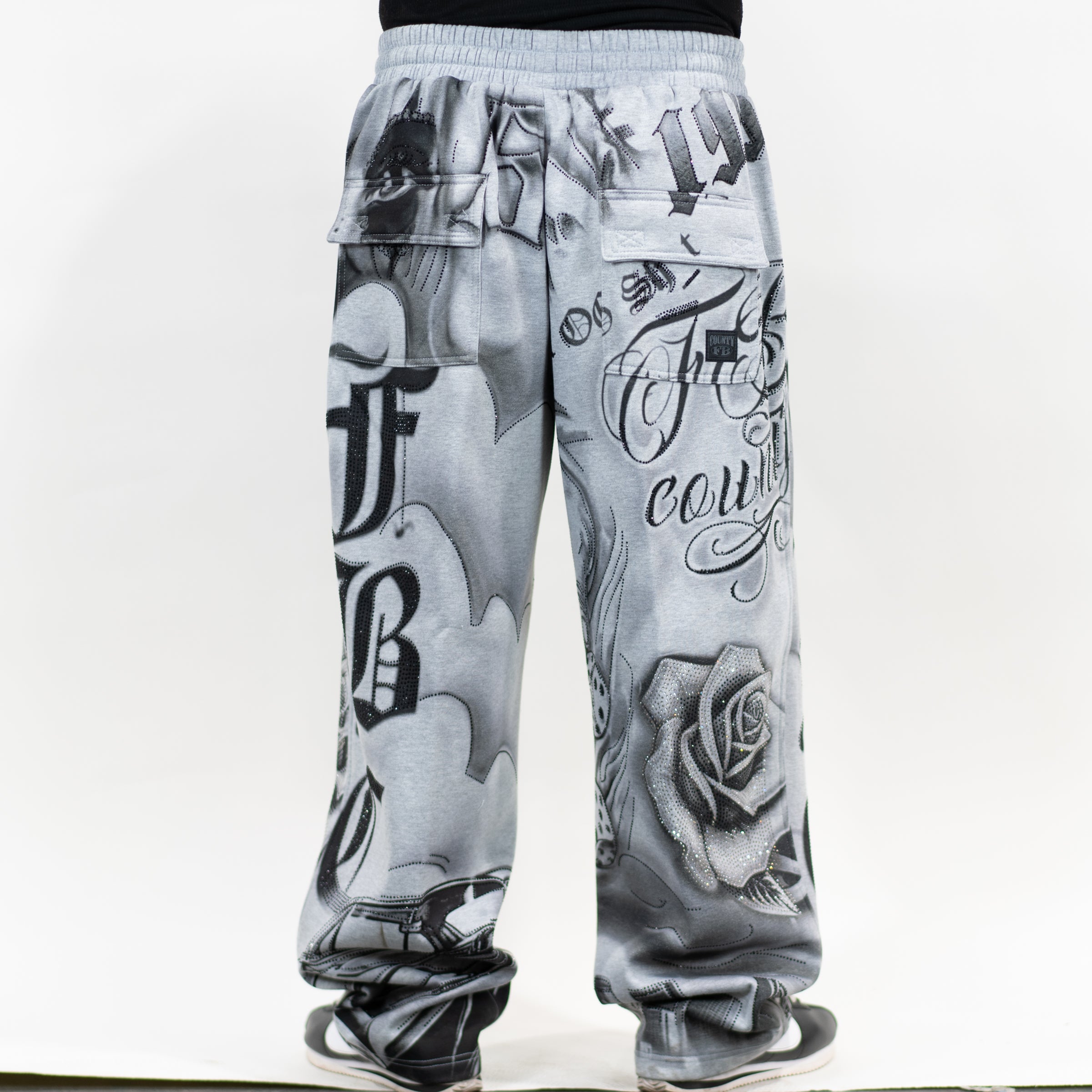 FB County Rhinestone Tatted Up Sweatpant