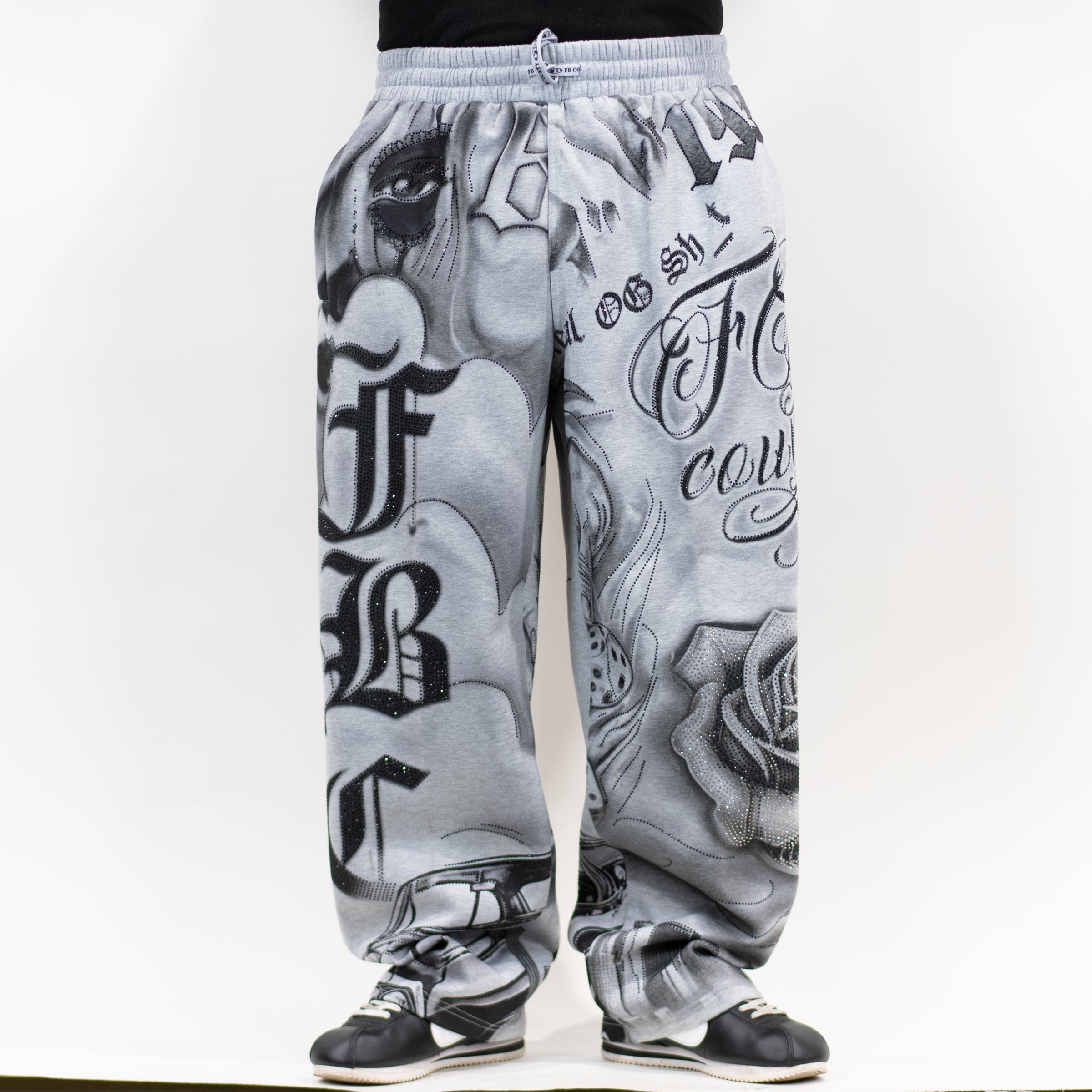 FB County Rhinestone Tatted Up Sweatpant
