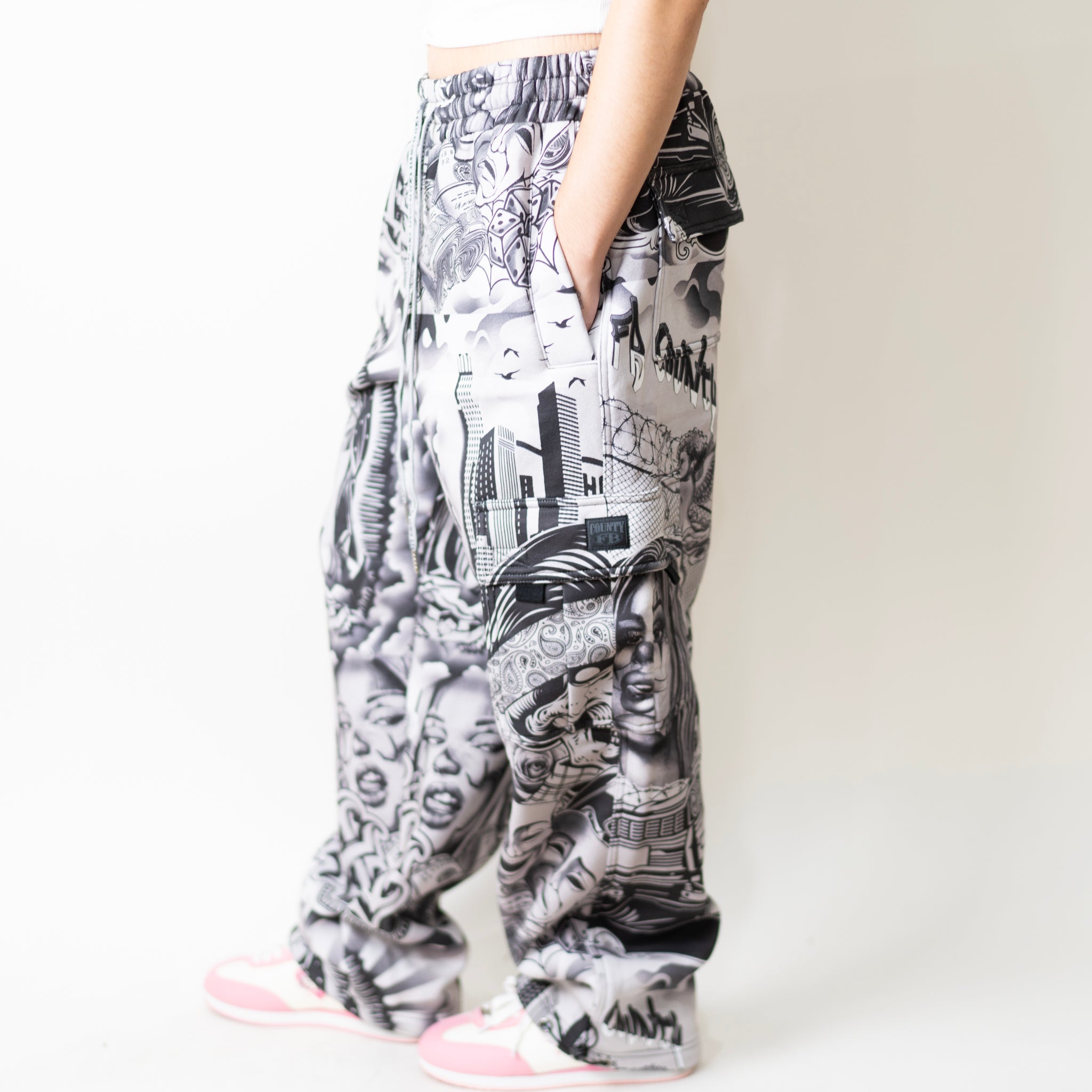 FB County Tatted Graffiti Sweatpant