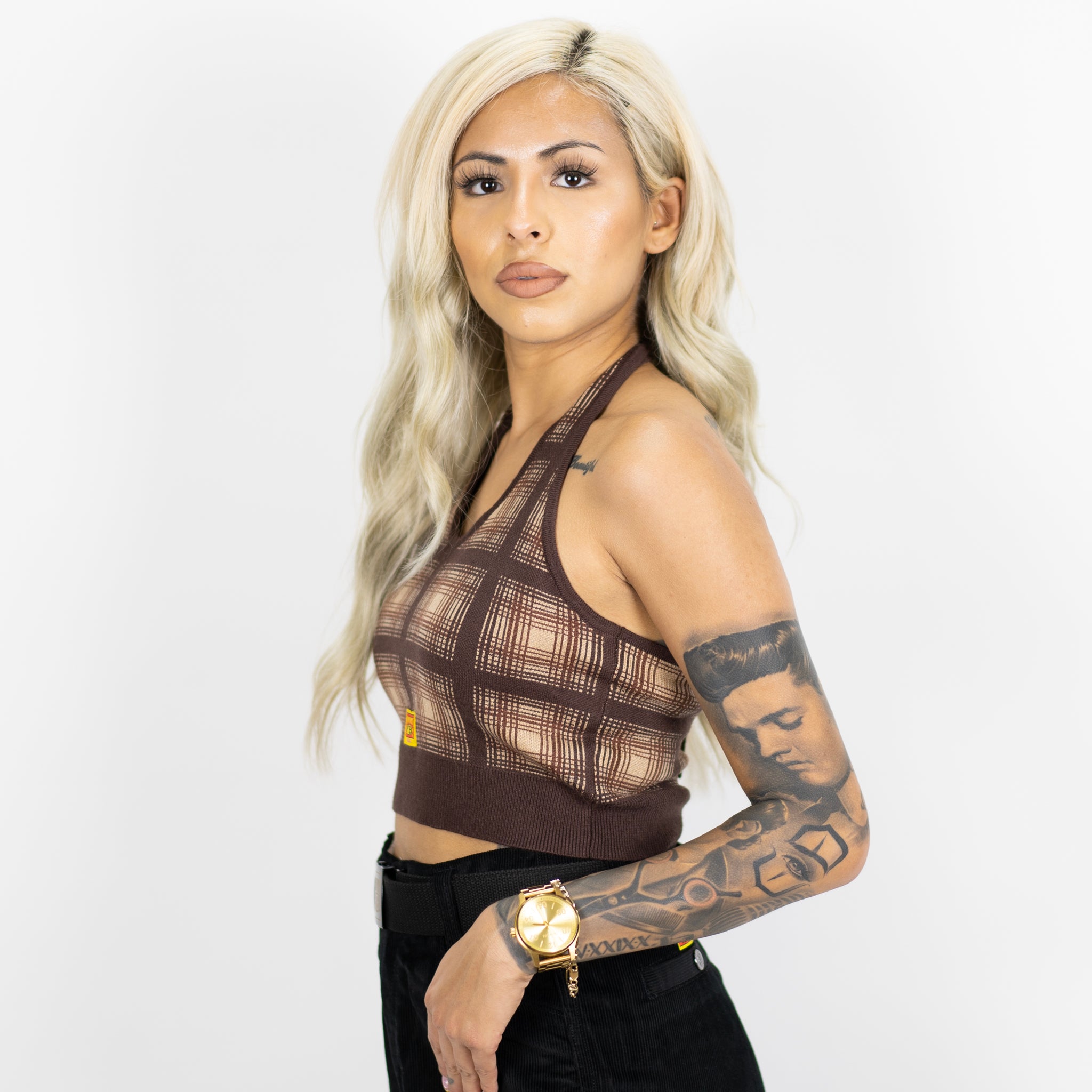 FB County Flannel Halter Top