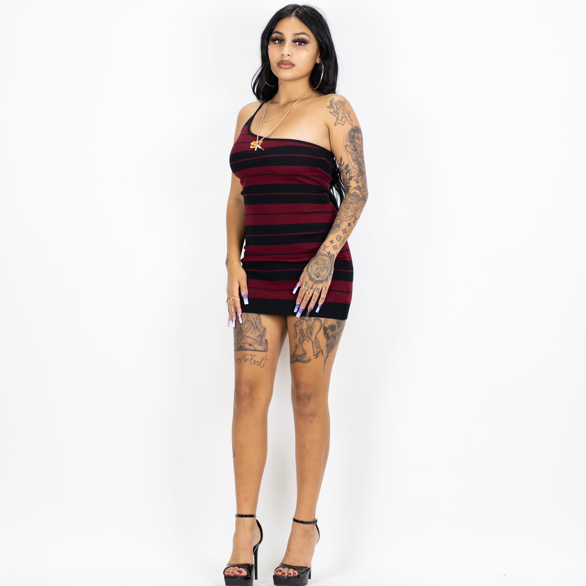 FB County Charlie Brown One Shoulder Dress