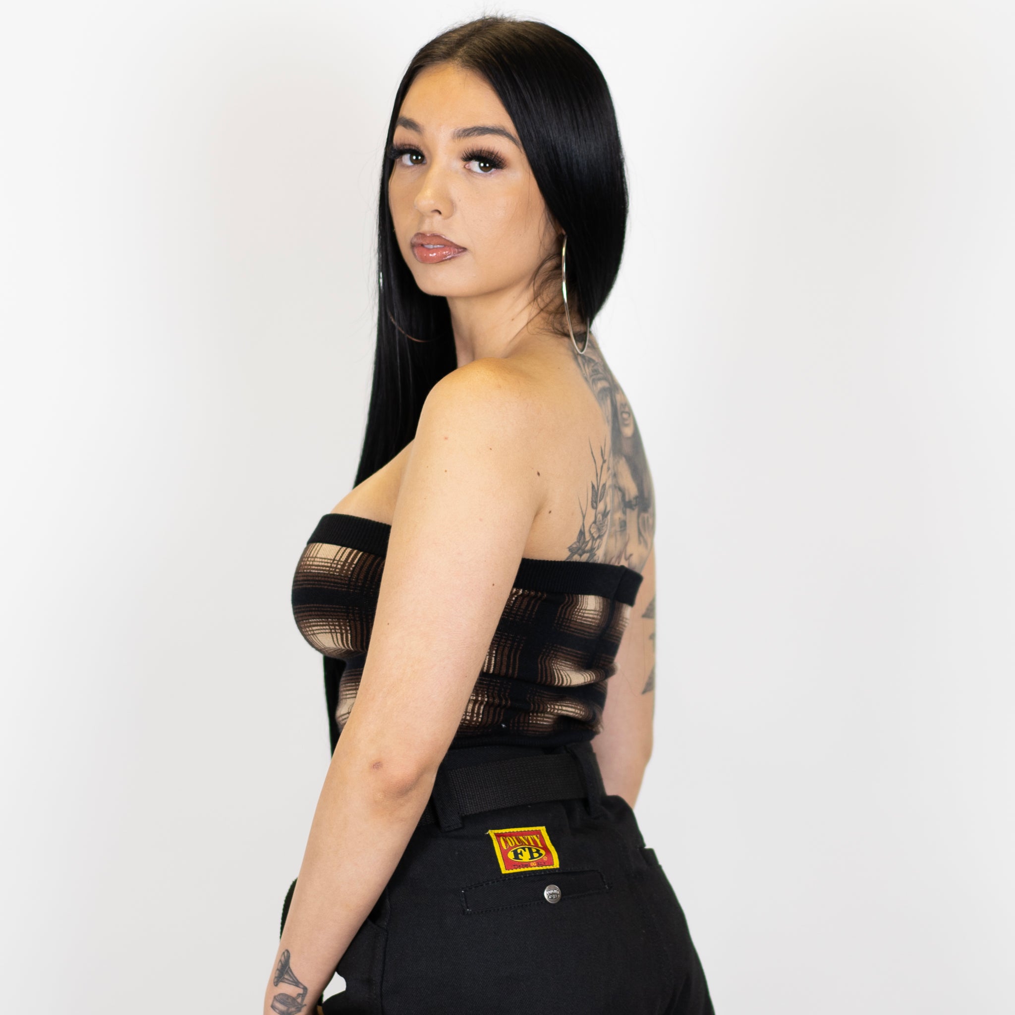 FB County Flannel Tube Top