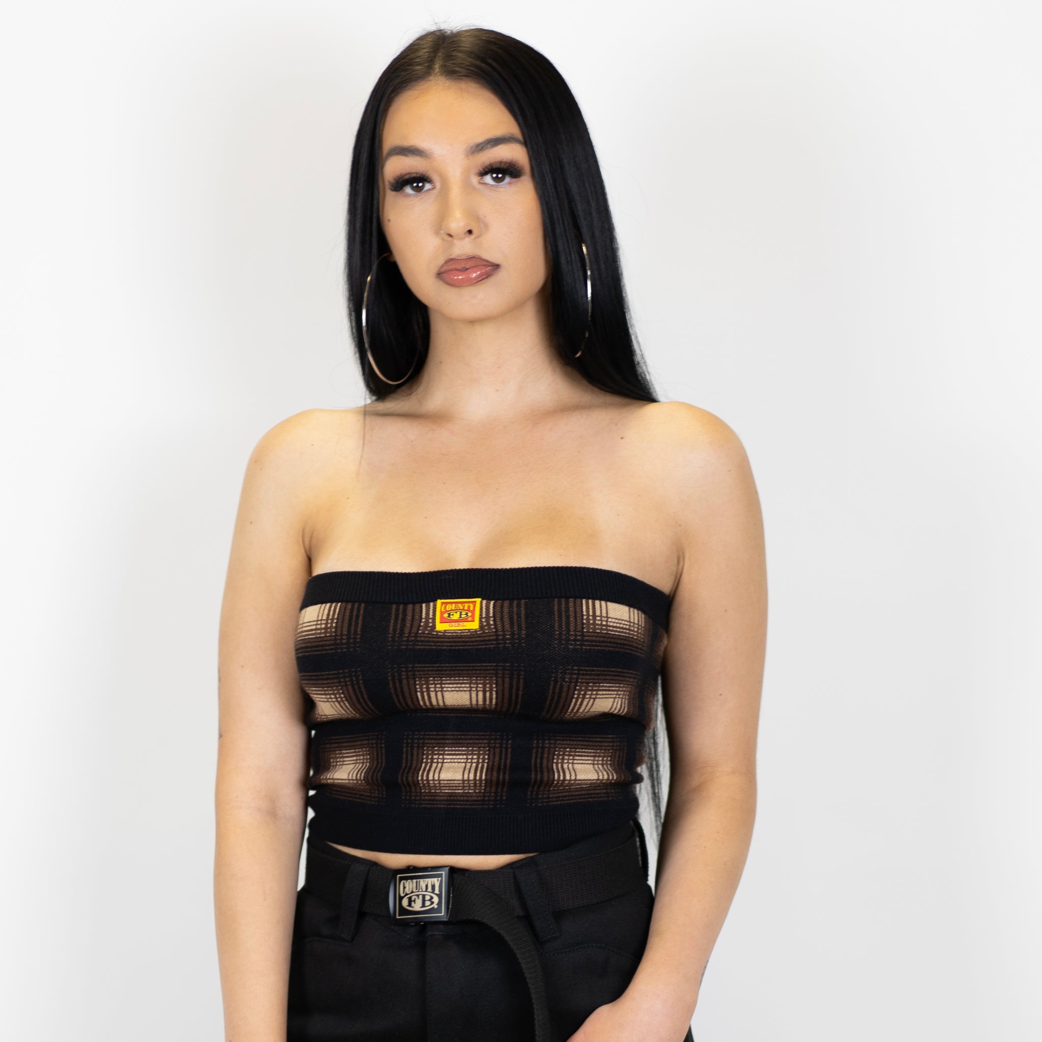 FB County Flannel Tube Top