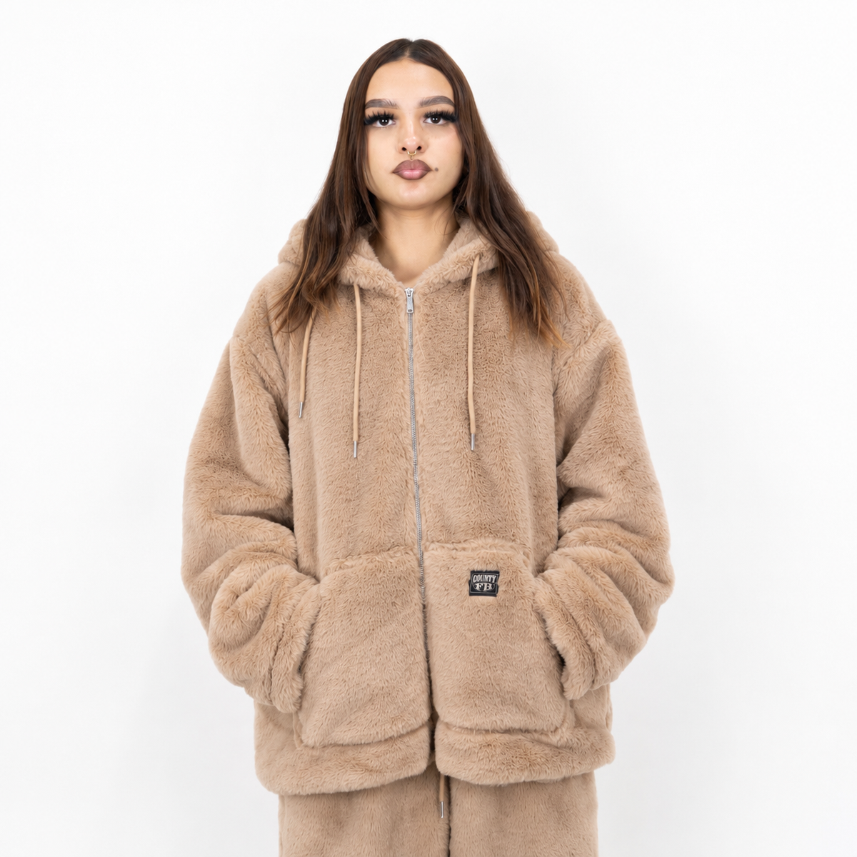 FB County Teddy Bear Zip-Up Hoodie