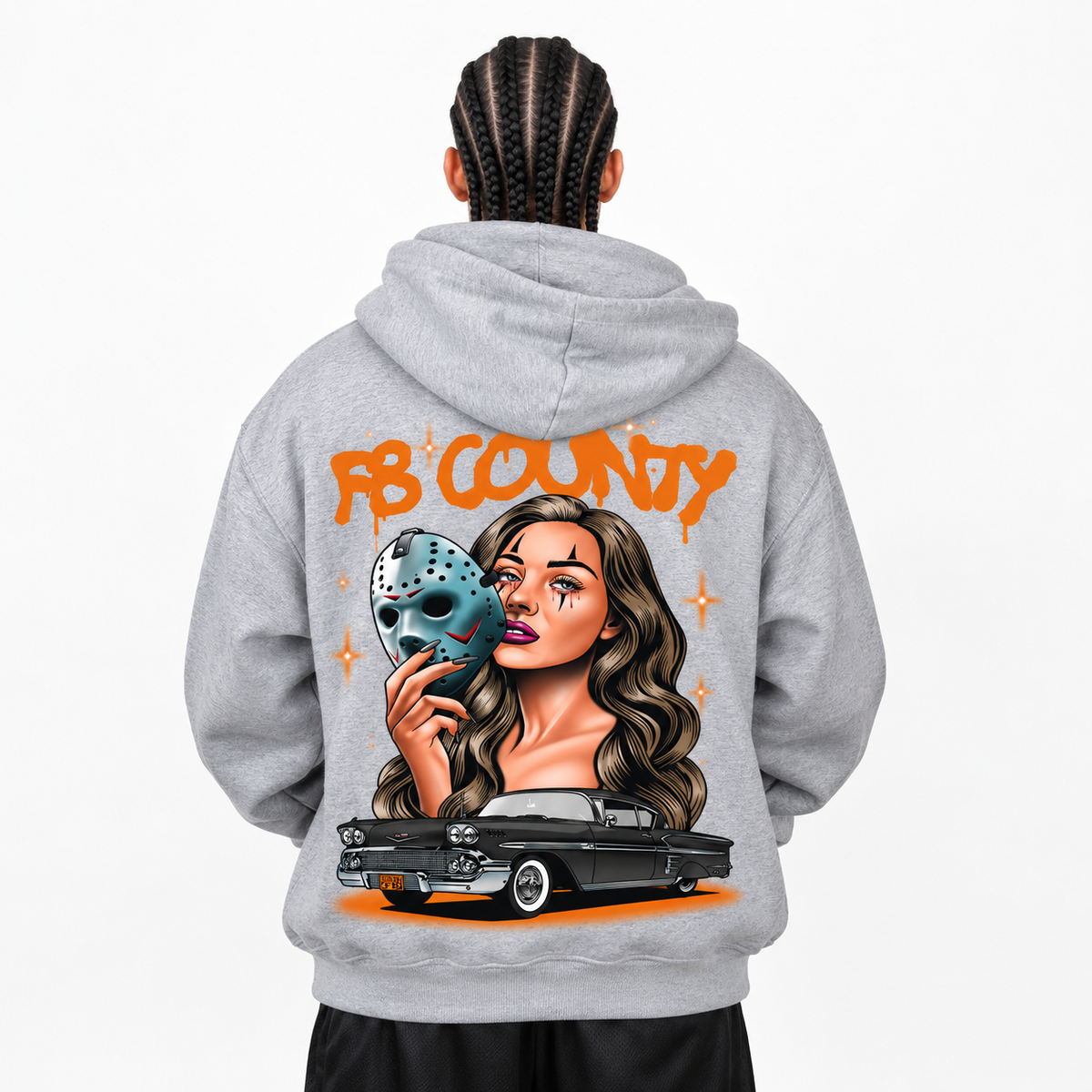FB County Heavyweight Oversized Halloween Graphic Pullover Hoodies