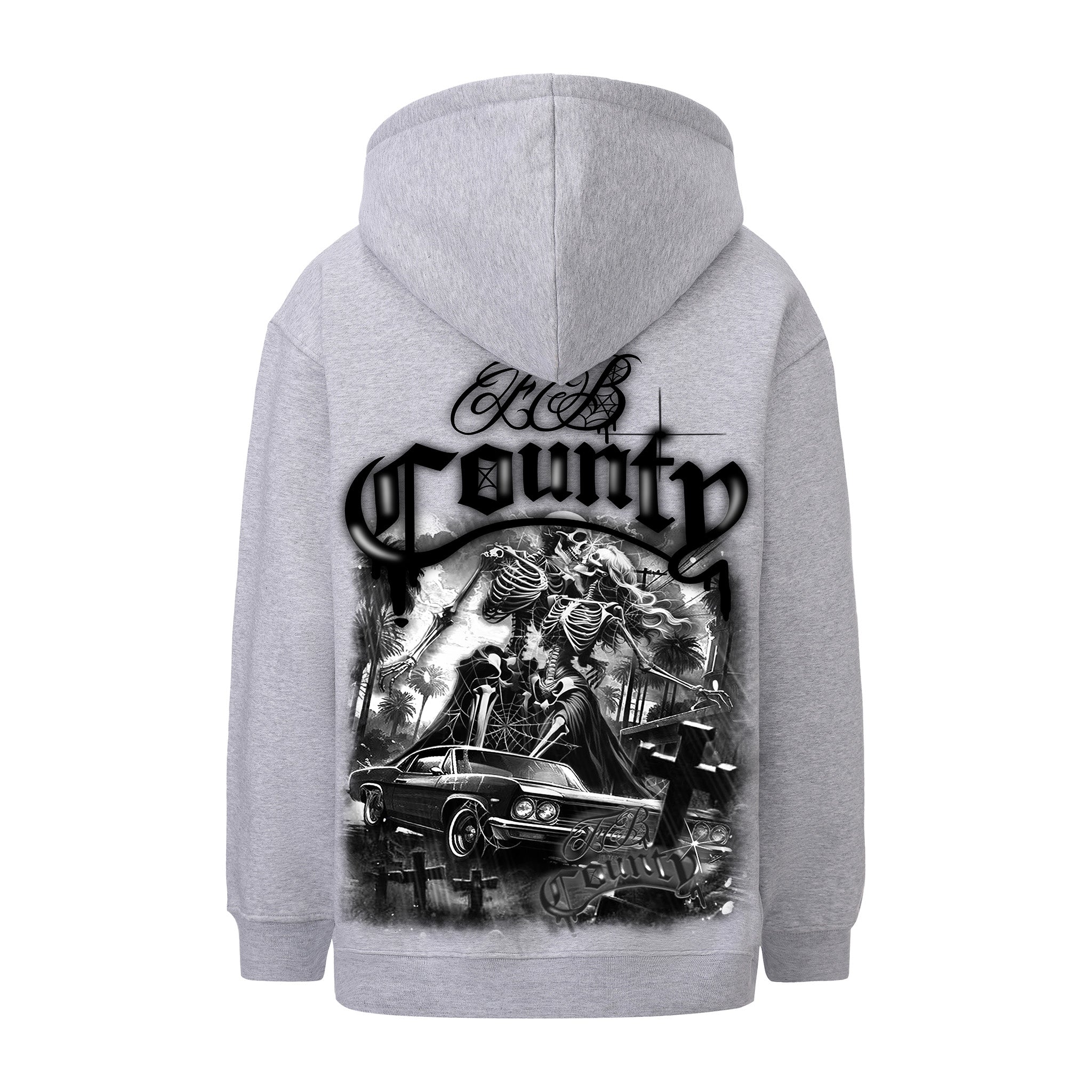 FB County Heavyweight Oversized Halloween Graphic Zip-Up Hoodies