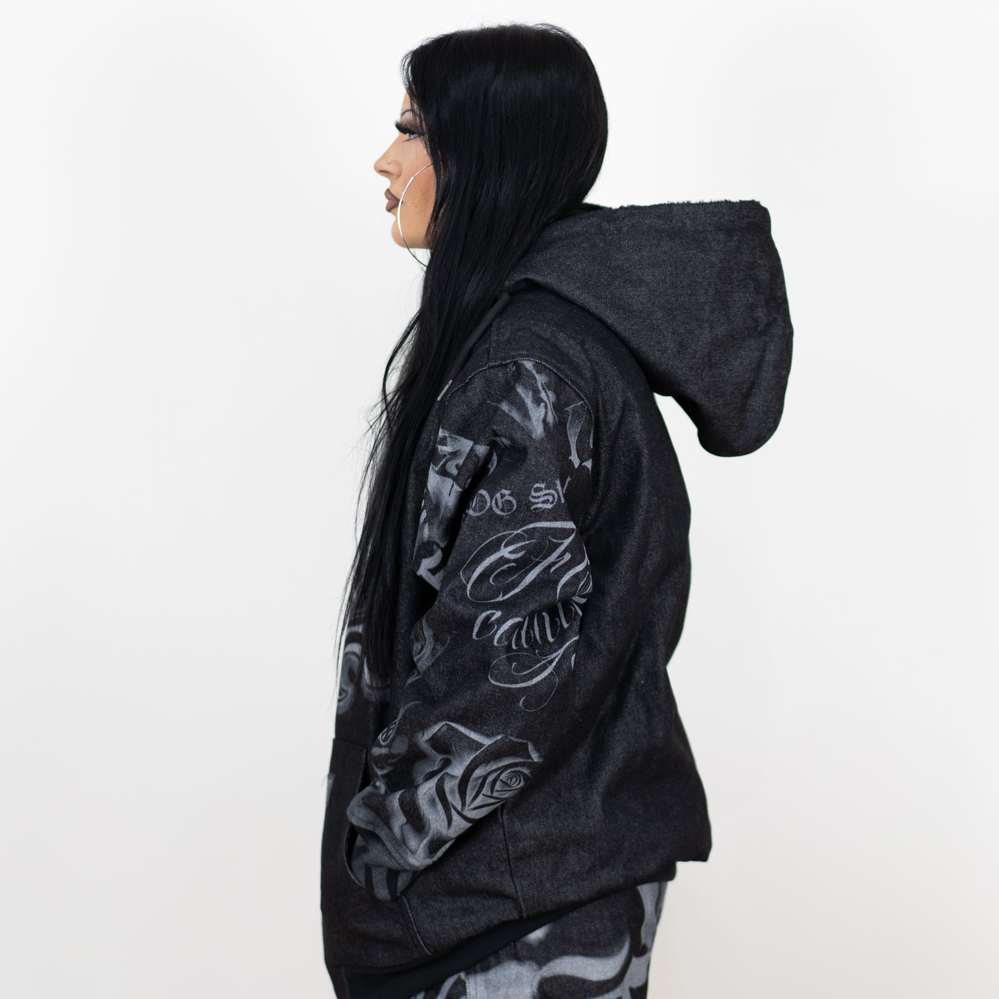 FB County Tatted Up Cozy Denim Jacket