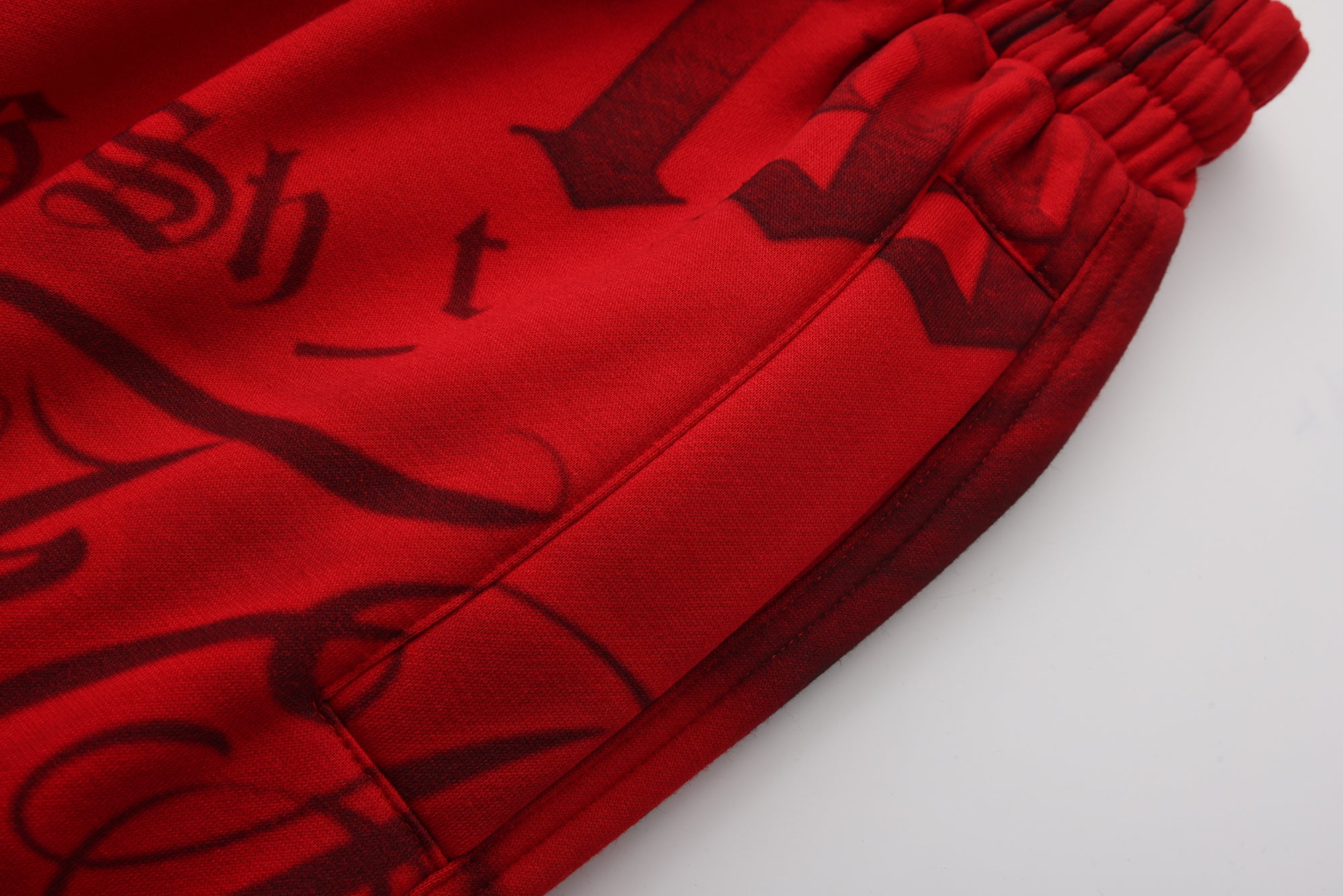 FB County Red Tatted Up Sweatpants