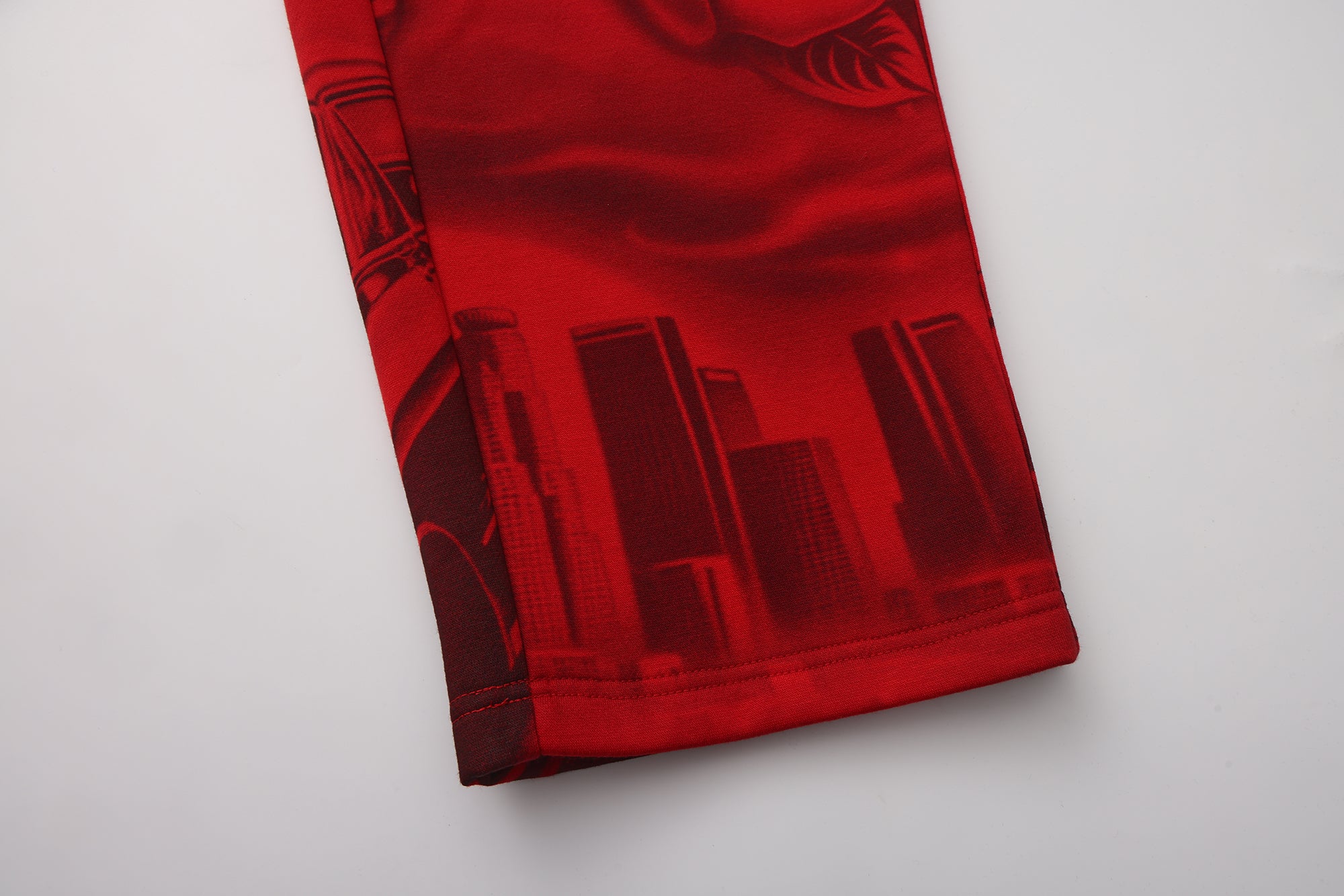 FB County Red Tatted Up Sweatpants