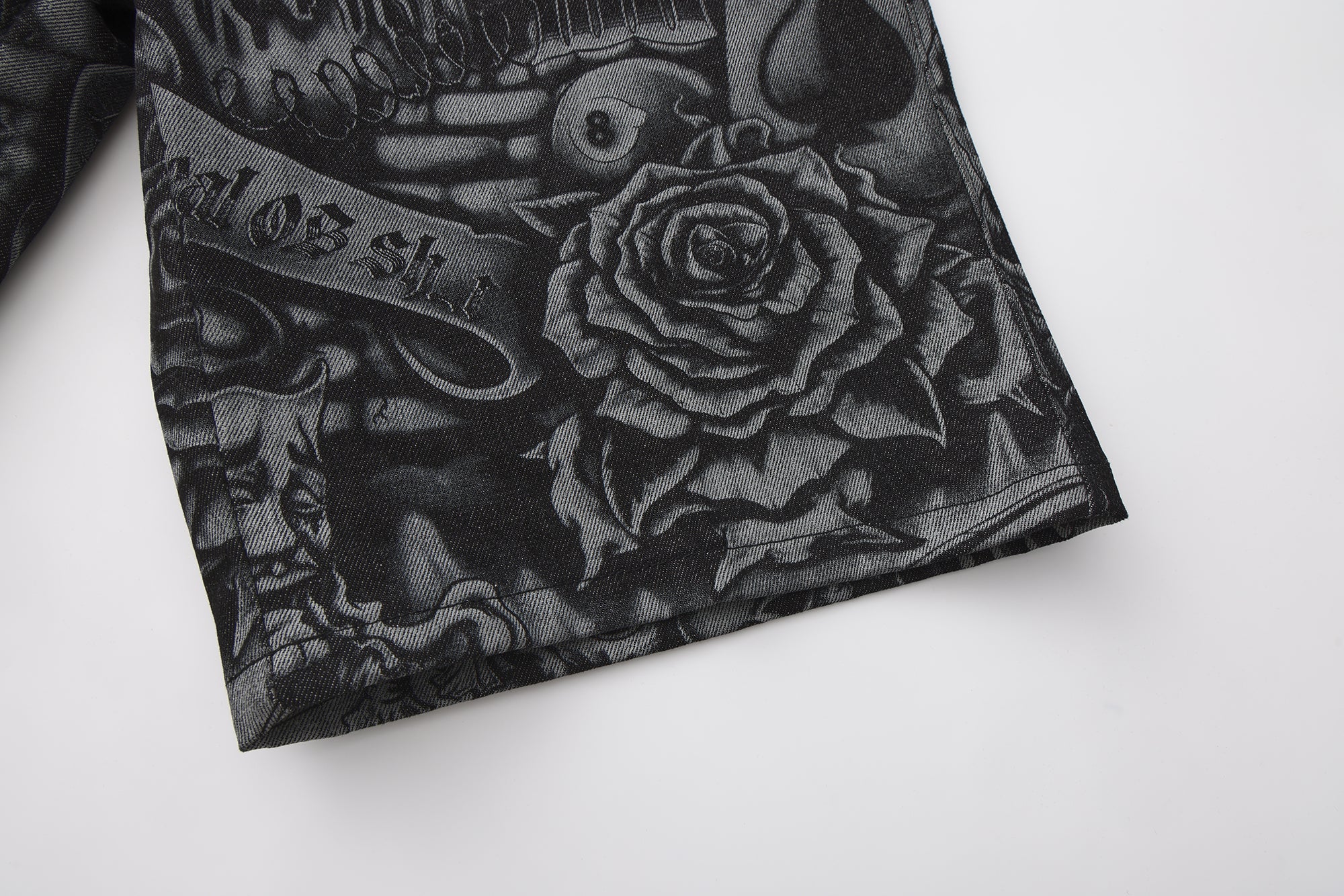 FB County Laser Printed Inked Up Hard Denim Shorts