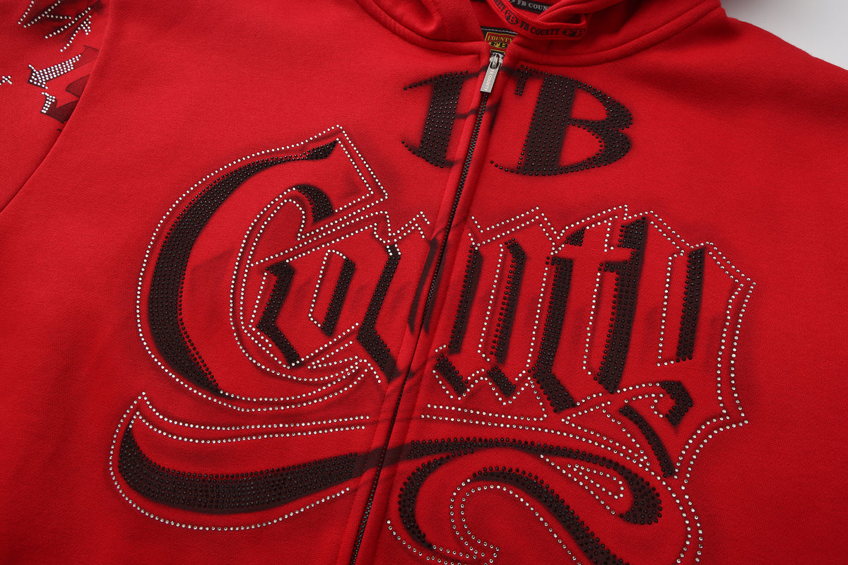 FB County Rhinestone Tatted Up Hoodie
