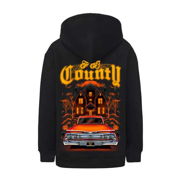 FB County Heavyweight Oversized Halloween Graphic Zip-Up Hoodies