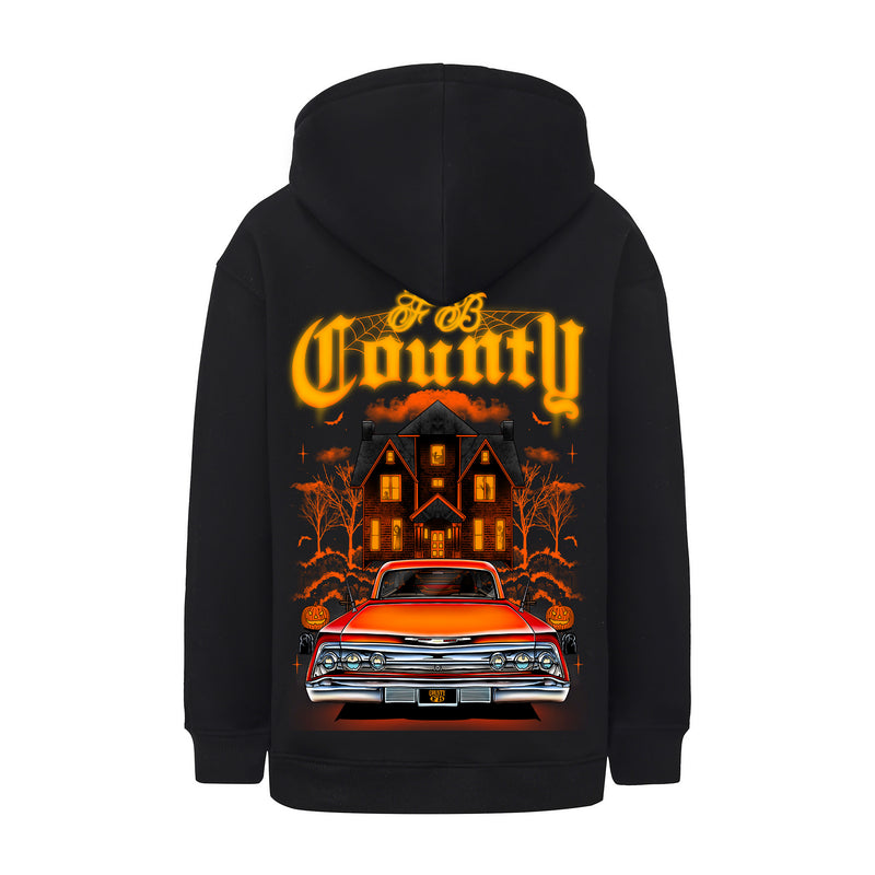 FB County Heavyweight Oversized Halloween Graphic Zip-Up Hoodies