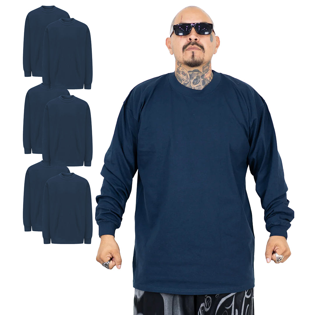 FB County Long Sleeve Heavy Hard T-Shirt (6-Pack)