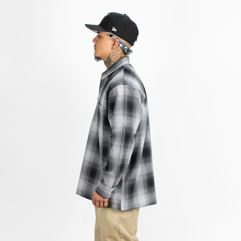 FB County Long Sleeve Checker Zip Shirt