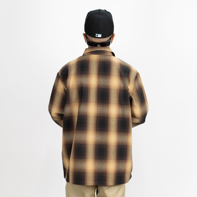 FB County Long Sleeve Checker Zip Shirt