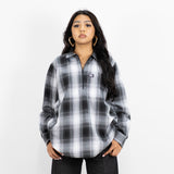 FB County Long Sleeve Checker Zip Shirt - Big & Tall Sizes