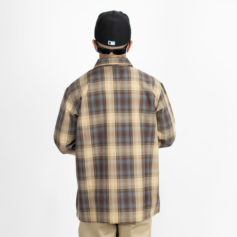 FB County Long Sleeve Checker Zip Shirt