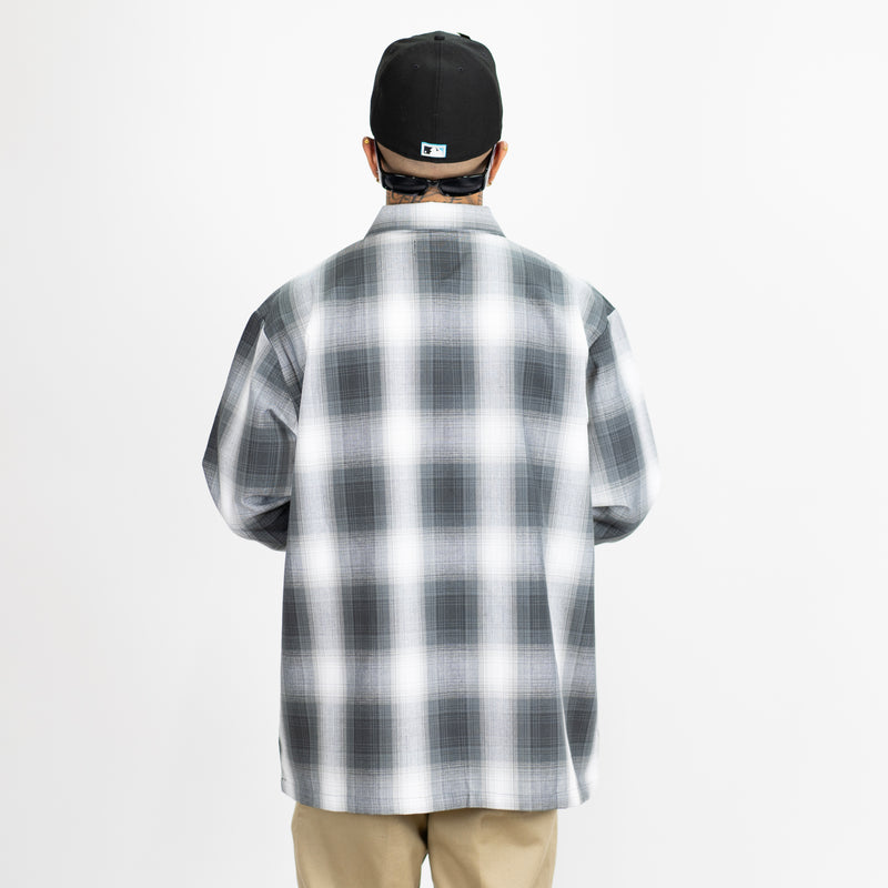 FB County Long Sleeve Checker Zip Shirt