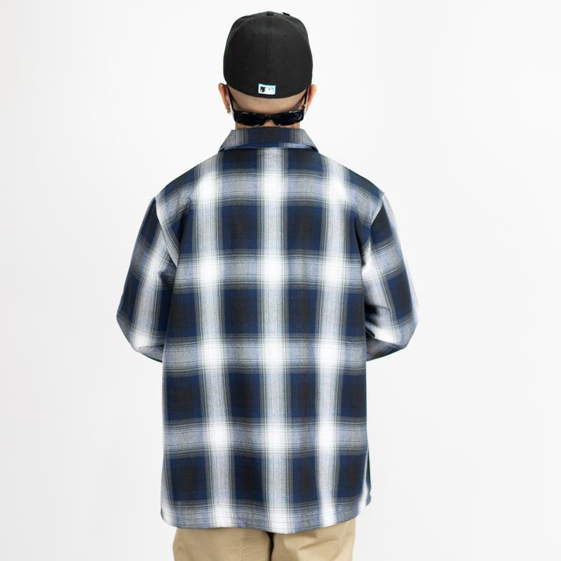 FB County Long Sleeve Checker Zip Shirt - Big & Tall Sizes