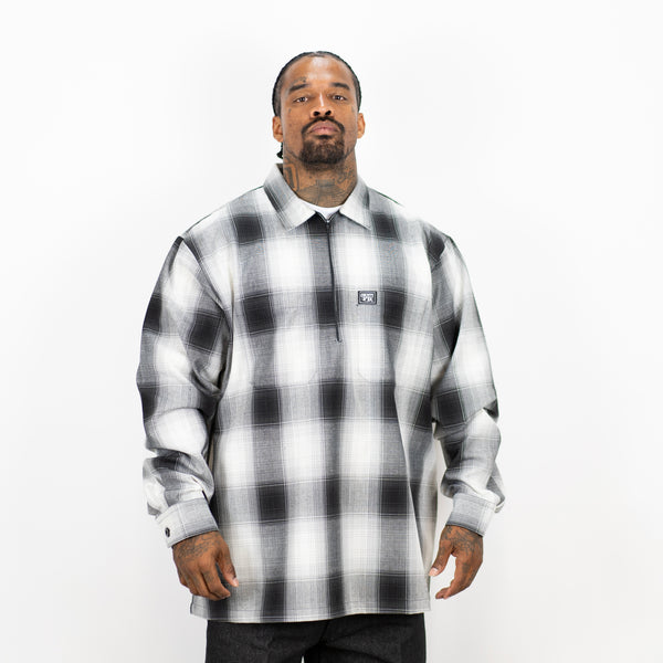 FB County Long Sleeve Checker Zip Shirt