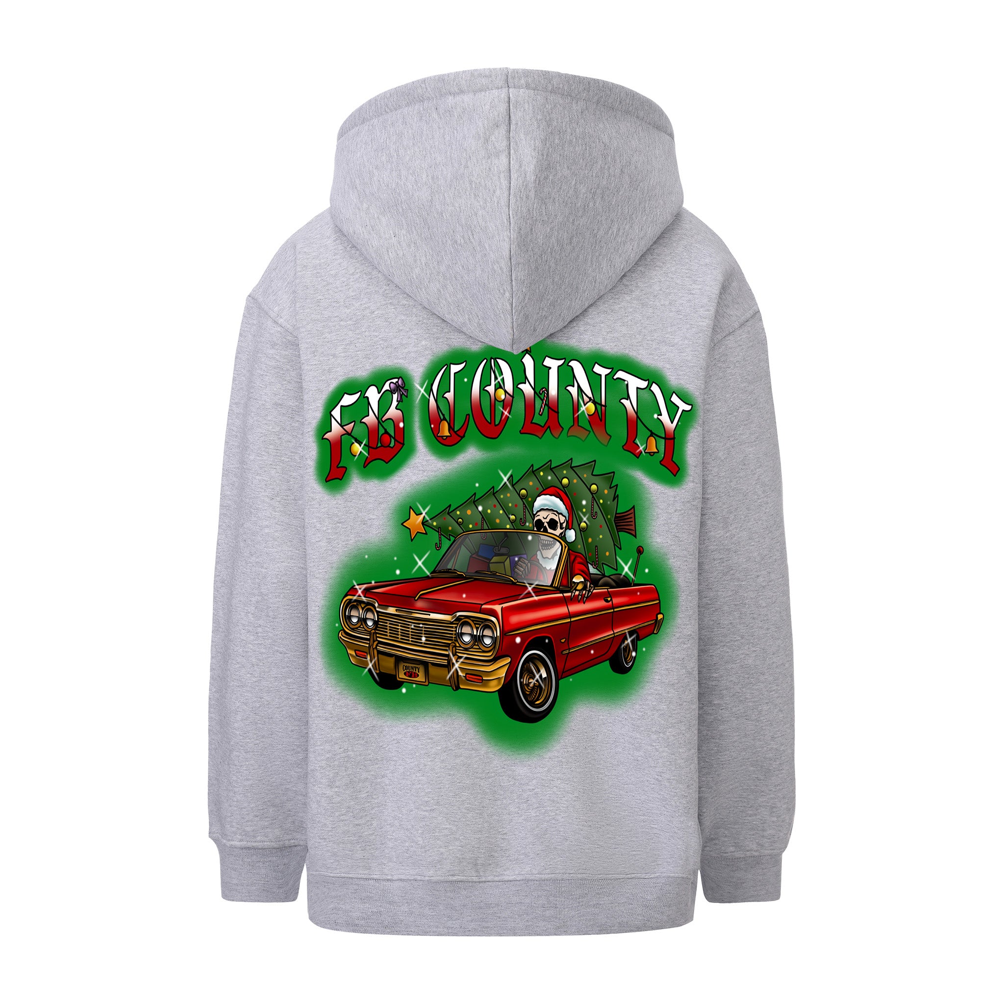 FB County Heavyweight Oversized Christmas Graphic Pullover Hoodies
