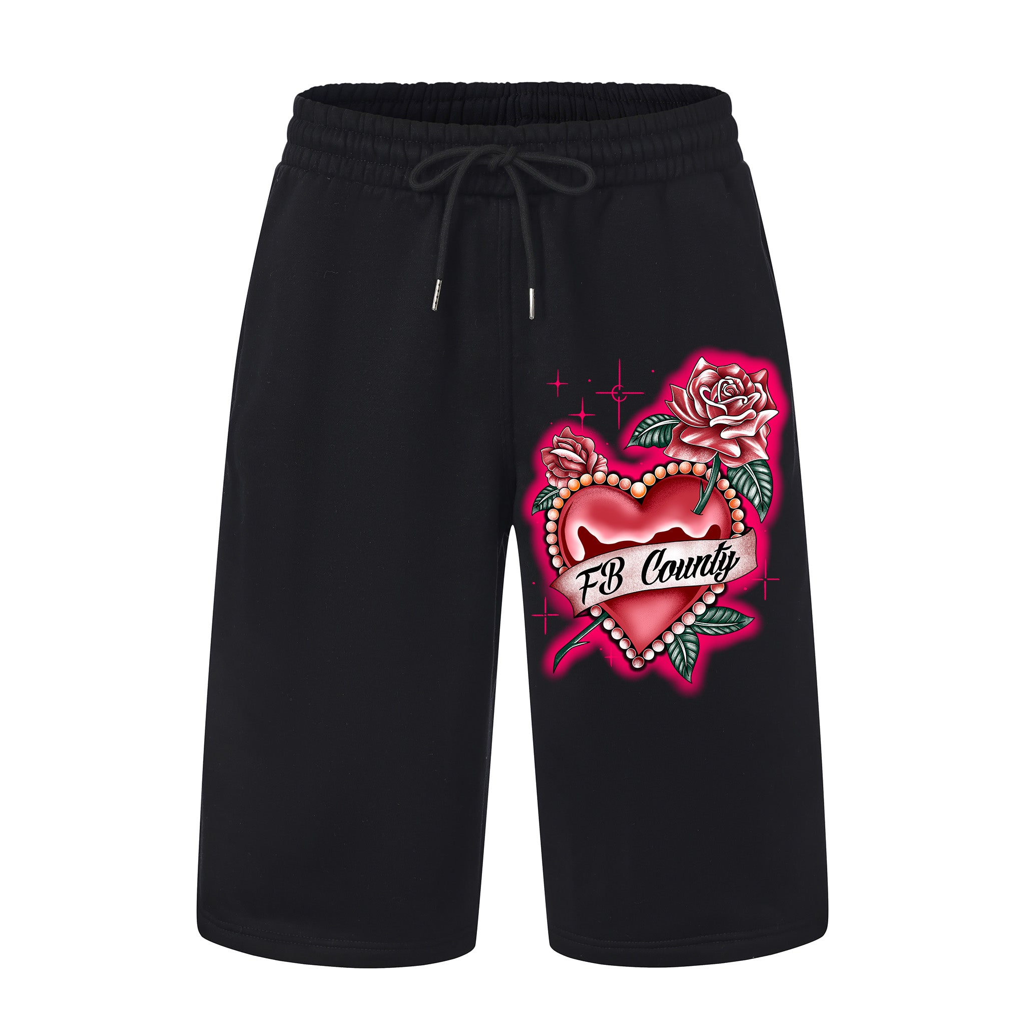 FB County Heavyweight Graphic Baggy Fleece Shorts