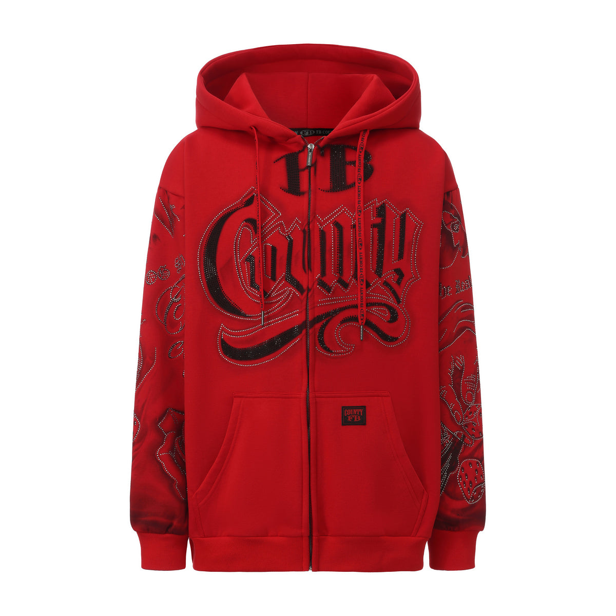 FB County Rhinestone Tatted Up Hoodie
