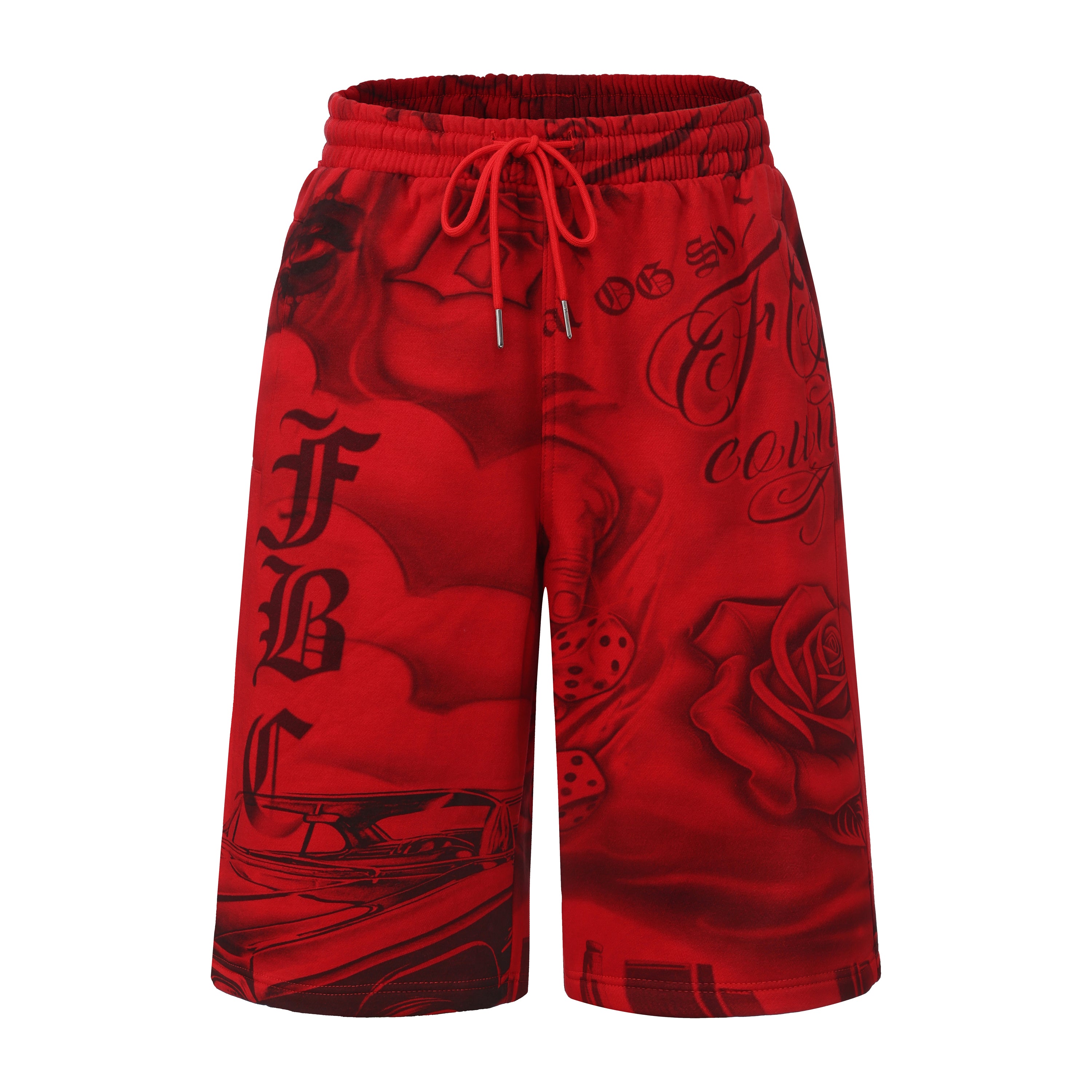 FB County Tatted Up Baggy Fleece Shorts