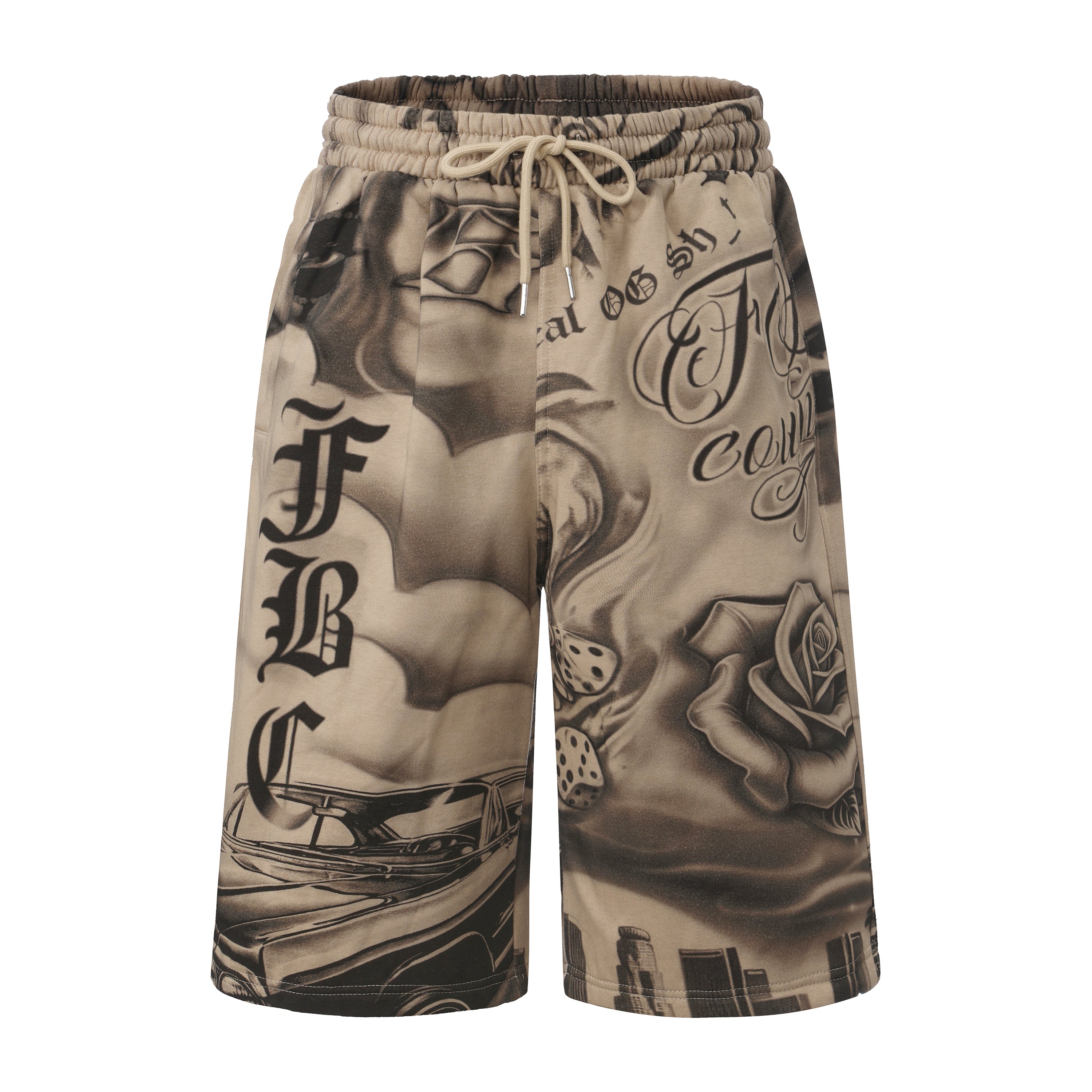 FB County Tatted Up Baggy Fleece Shorts